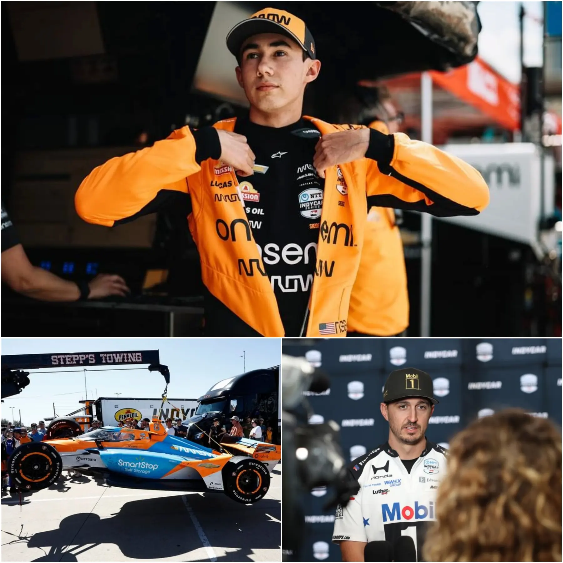 Cover Image for “You don’t deserve to touch the steering wheel!” IndyCar fans were outraged by Nolan Siegel’s insulting remarks towards Rahal after the collision.