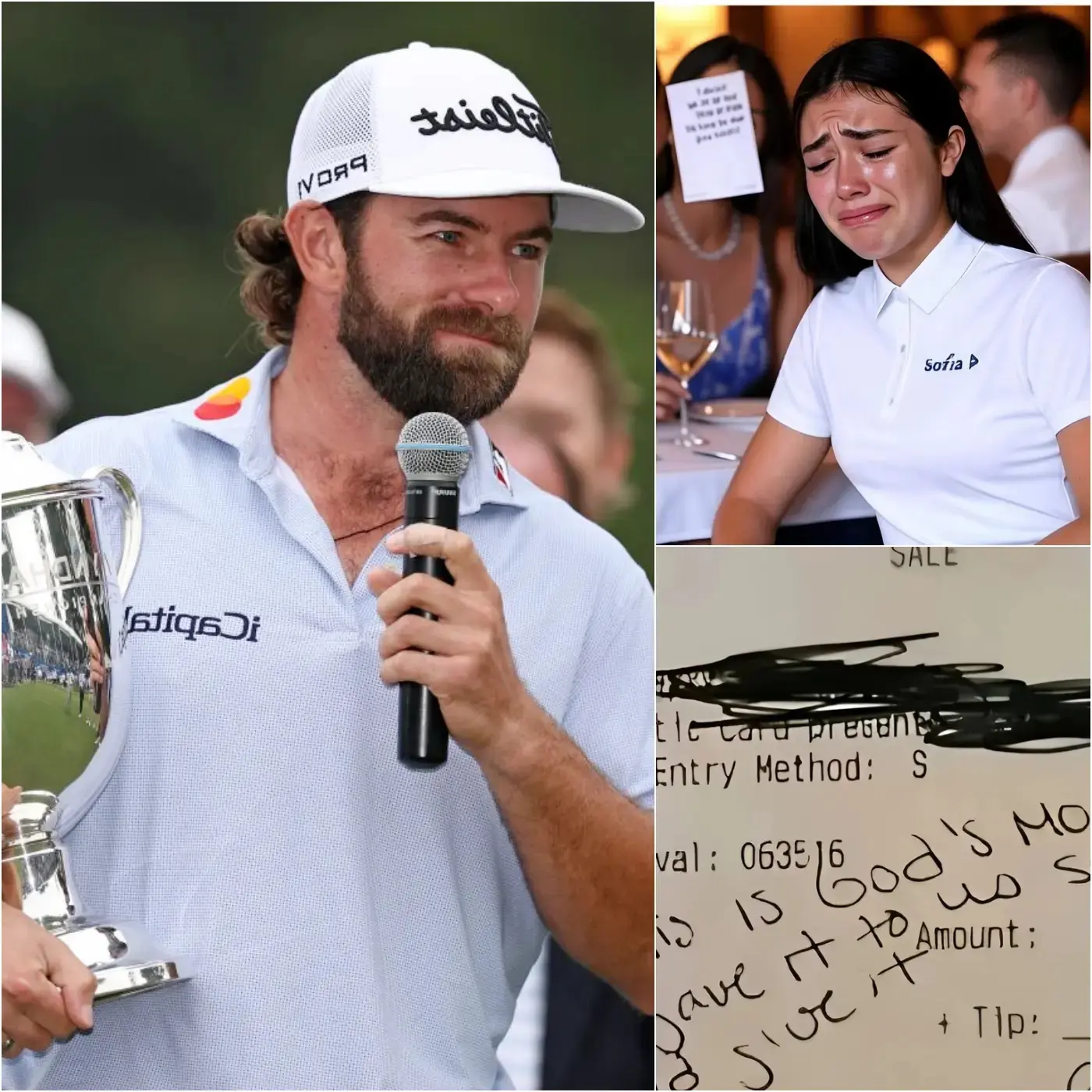 Cover Image for Valentina, an 18-year-old waitress, is unaware that she is serving Cameron Young, the newly crowned Players Championship winner, at a lavish party. With kindness, tact, and deep empathy, Young makes an offer that could change her life forever. After just one meal, that sincere gesture turns Valentina’s world upside down, opening up opportunities she never dared to dream of.