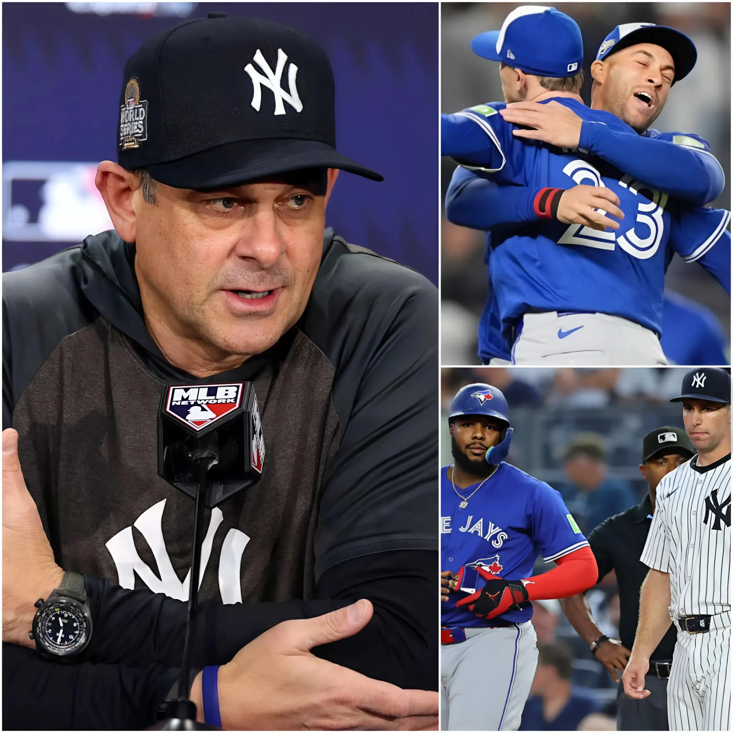 Cover Image for “Since becoming a coach, I have never seen such a talented player.” This emotional statement from New York Yankees manager Aaron Boone about a player from the Toronto Blue Jays immediately created a major stir among the public.