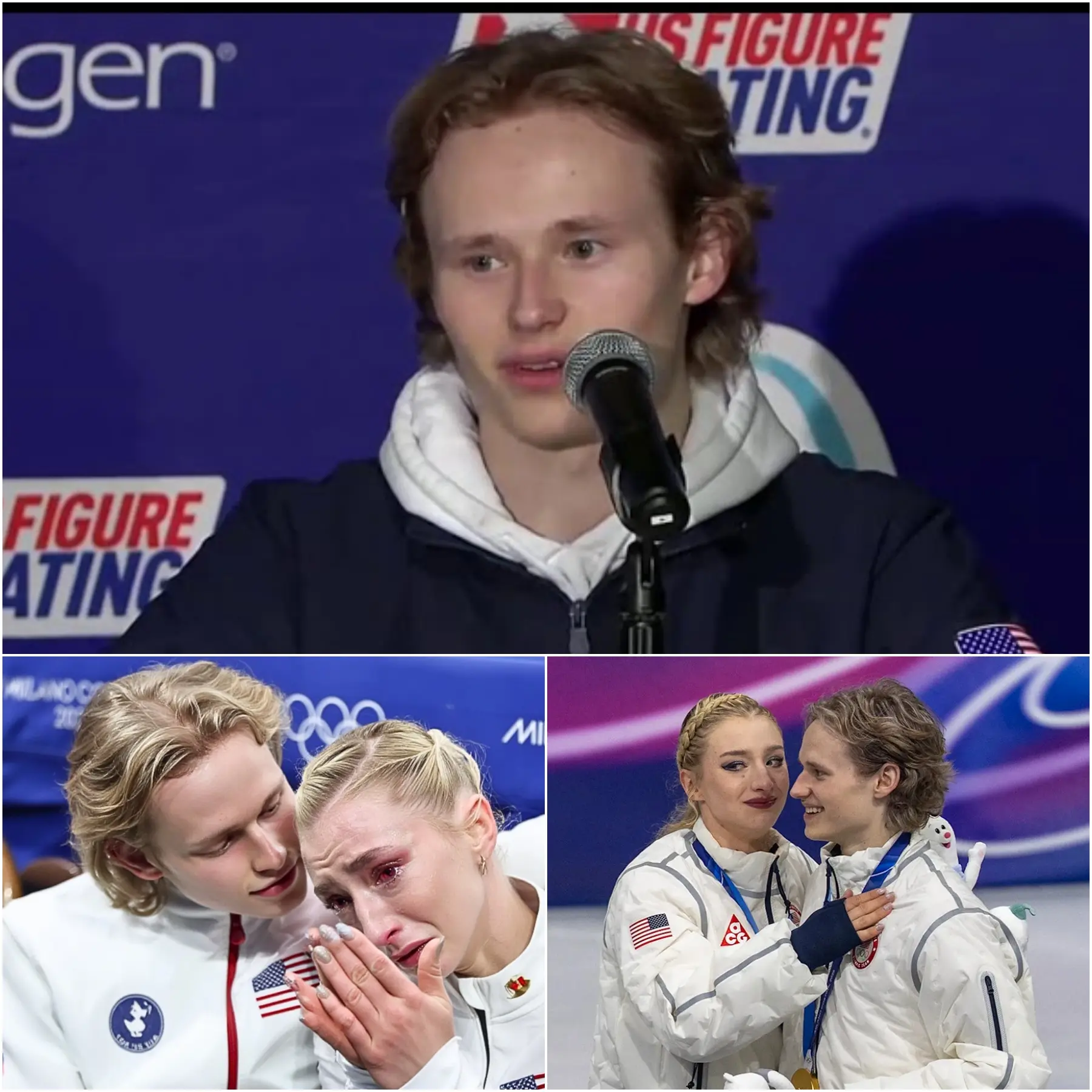 Cover Image for 💔 “I told her, I didn’t grope her…” Ilia Malinin reveals the private words he shared with Amber Glenn after her emotional performance in the women’s short program at the Olympics 🥺