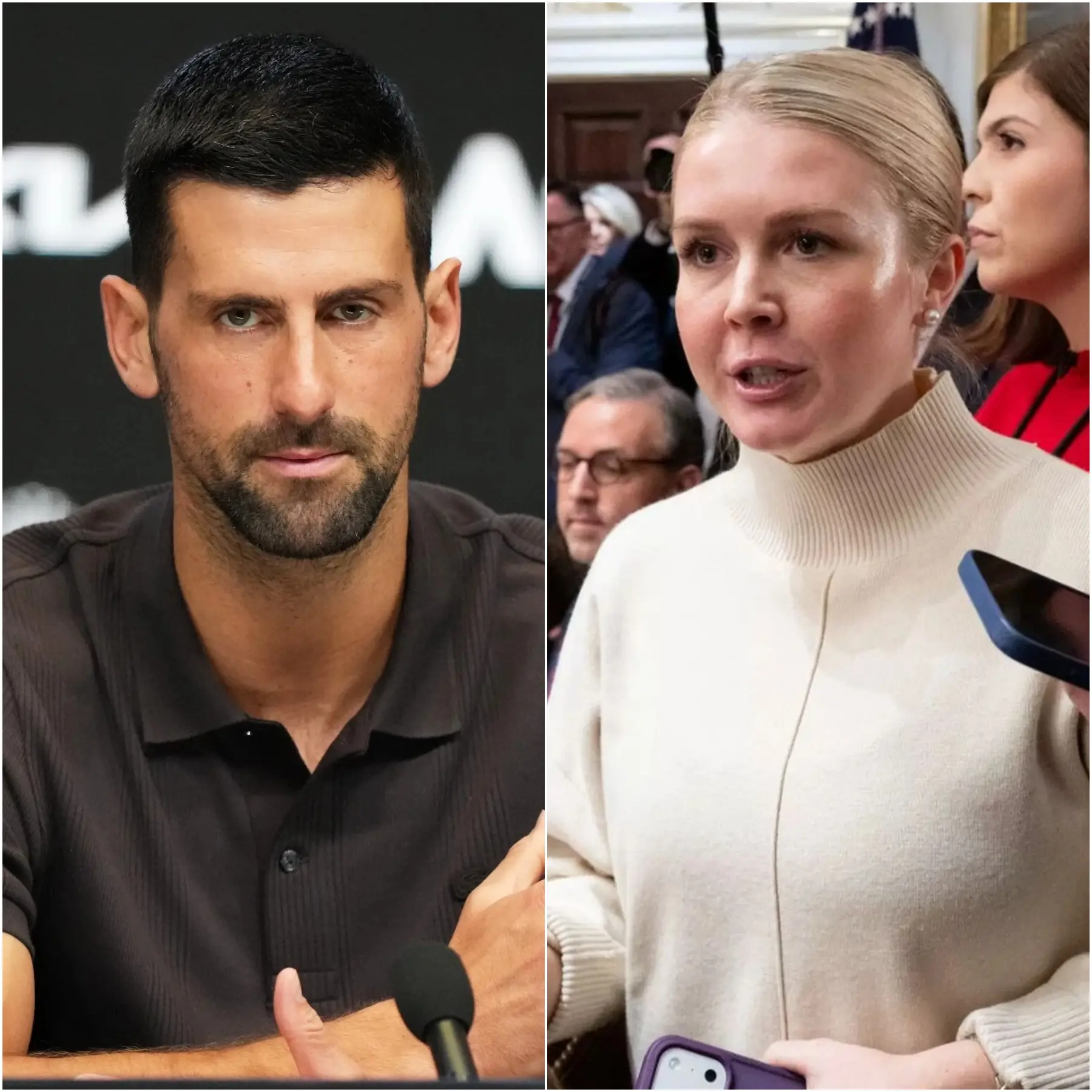 Cover Image for “He’s just a tennis player, he has no right to blame me.” That’s what Karoline Leavitt said – just seconds before the entire studio fell silent, and Novak Djokovic responded with a curt remark that brought everything on live television to a halt.