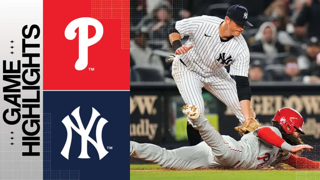 Cover Image for The entire shocking sequence of events from the game between the New York Yankees and the Philadelphia Phillies. 👇