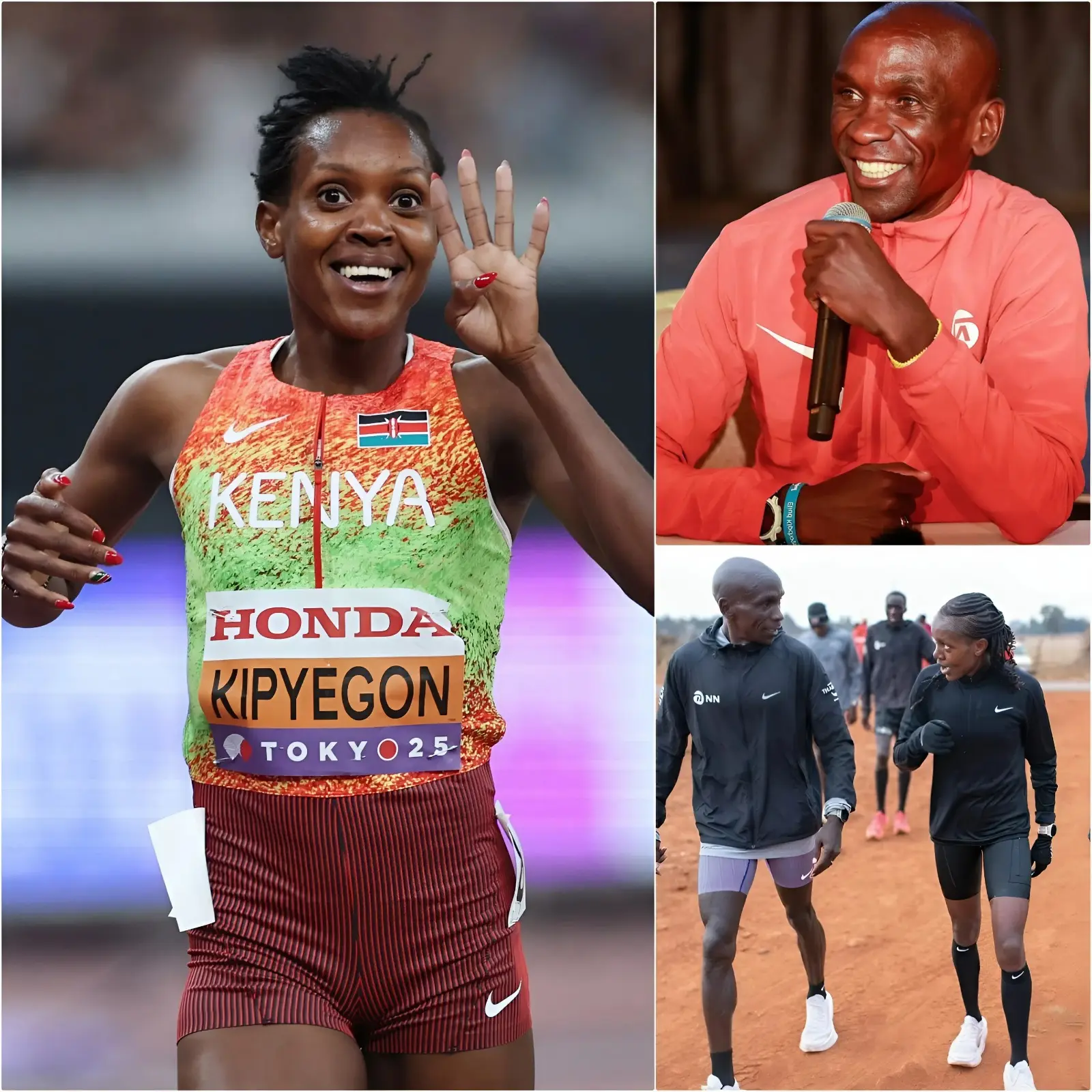 Cover Image for SECRET REVEALED: After Winning The Tokyo 2025 World Athletics Championships, Becoming The First Kenyan Female Athlete To Win Her Fourth Consecutive World Championship Title In The 1500m Event, Faith Kipyegon Surprised Everyone By Expressing Gratitude And Revealing That Her Success Was Due To The Support And Advice Of Her “Senior” Athlete, Eliud Kipchoge.