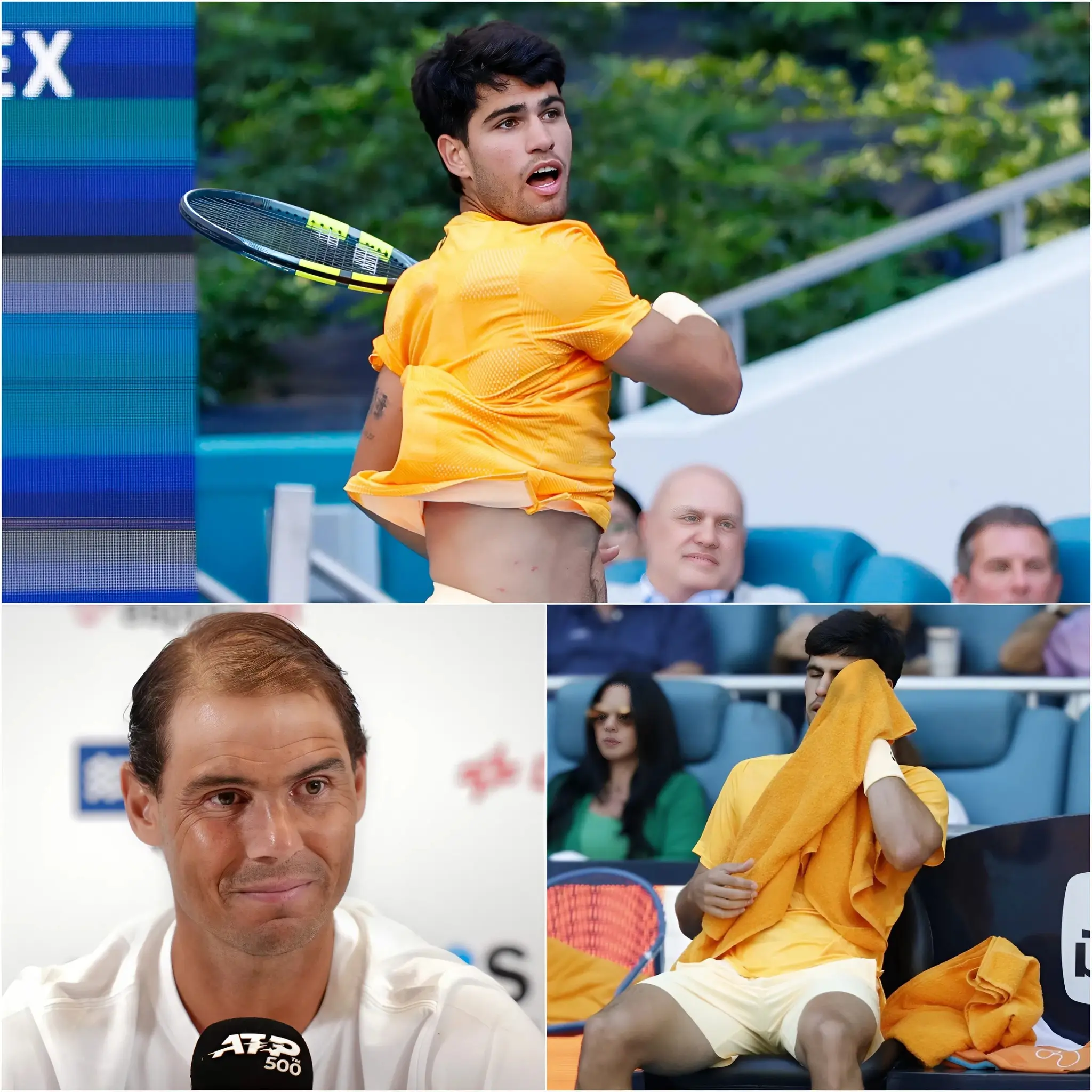 Cover Image for Spanish tennis legend Rafael Nadal has spoken out strongly in support of Carlos Alcaraz after his emotional defeat to Sebastian Korda at the 2016 Miami Open