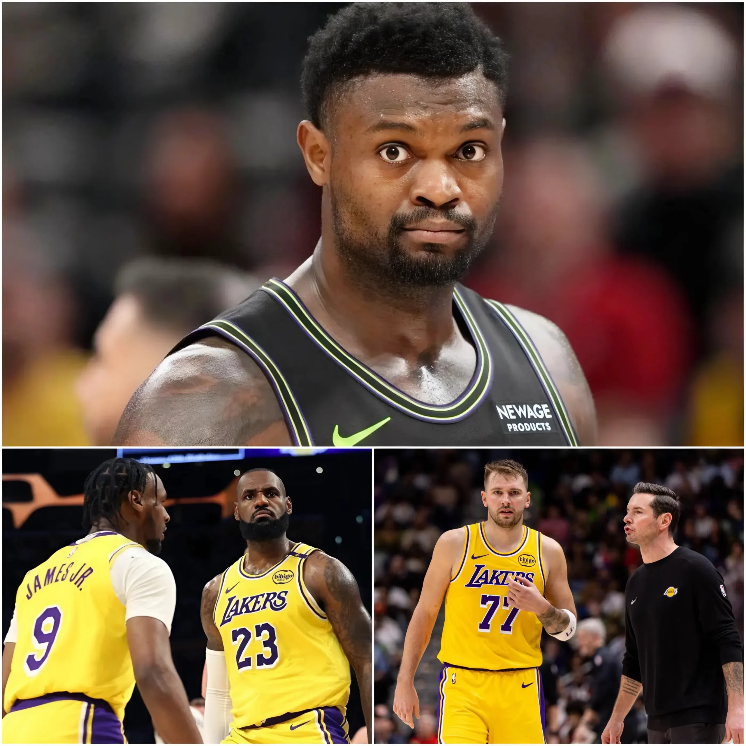 Cover Image for 🏀🚨 BREAKING NEWS: ‼️ “Personally, I don’t like being controlled by a teammate on the court. If the Lakers are truly serious about signing me next summer, then they should do what’s necessary by selling him,” — Zion Williamson reveals the ONE Lakers player who must leave before he can join in the summer.