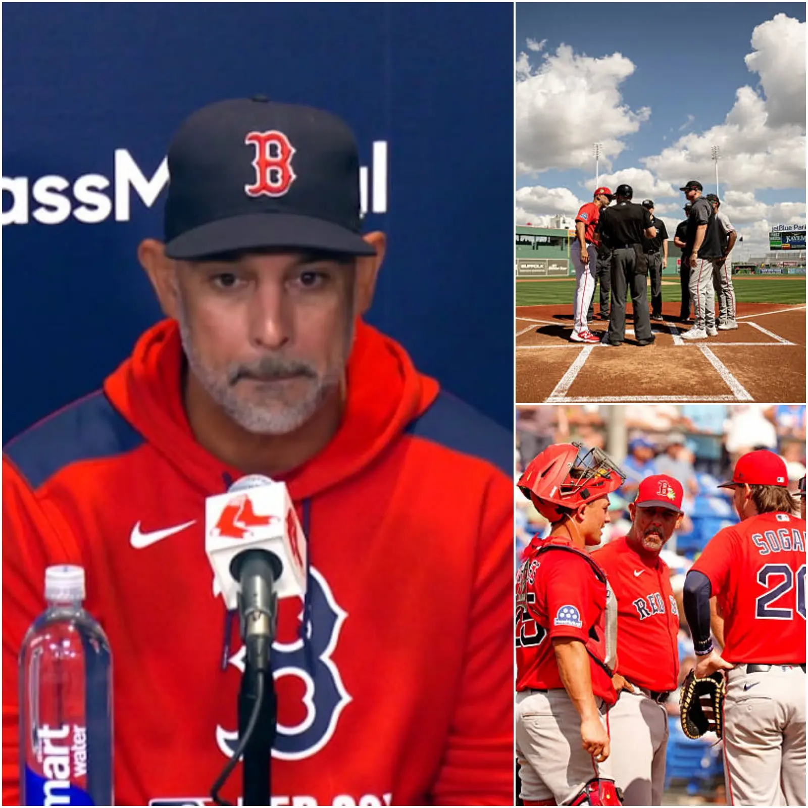 Cover Image for Breaking news: The Red Sox locker room is in turmoil as two players are immediately suspended for publicly defying coach Alex Cora—the coach issued a stern warning.