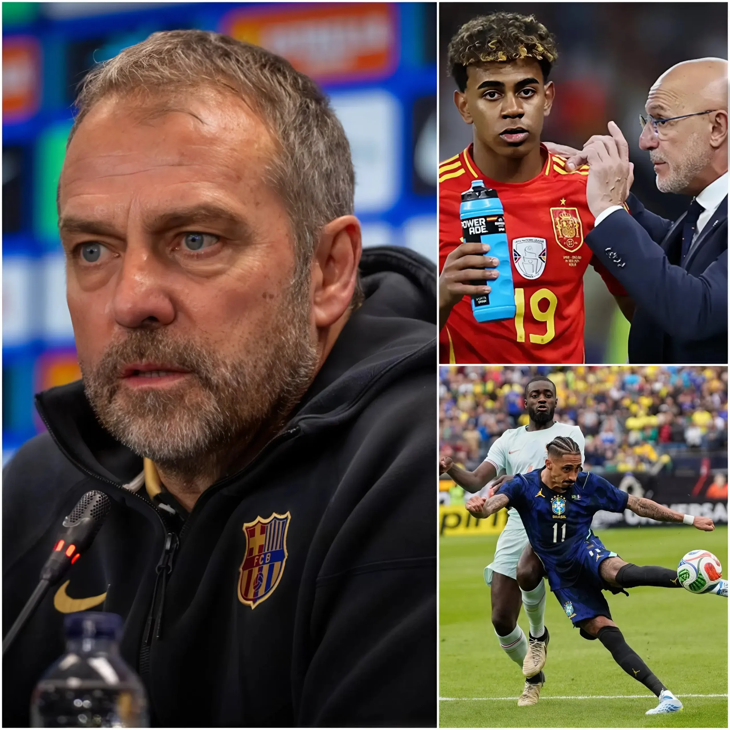 Cover Image for šØ After the injury of Raphinha, Hansi Flick, head coach of FC Barcelona, has requested that the Spain national football team not use Lamine Yamal in the match against the Egypt national football team, or limit him to a maximum of 45 minutes.