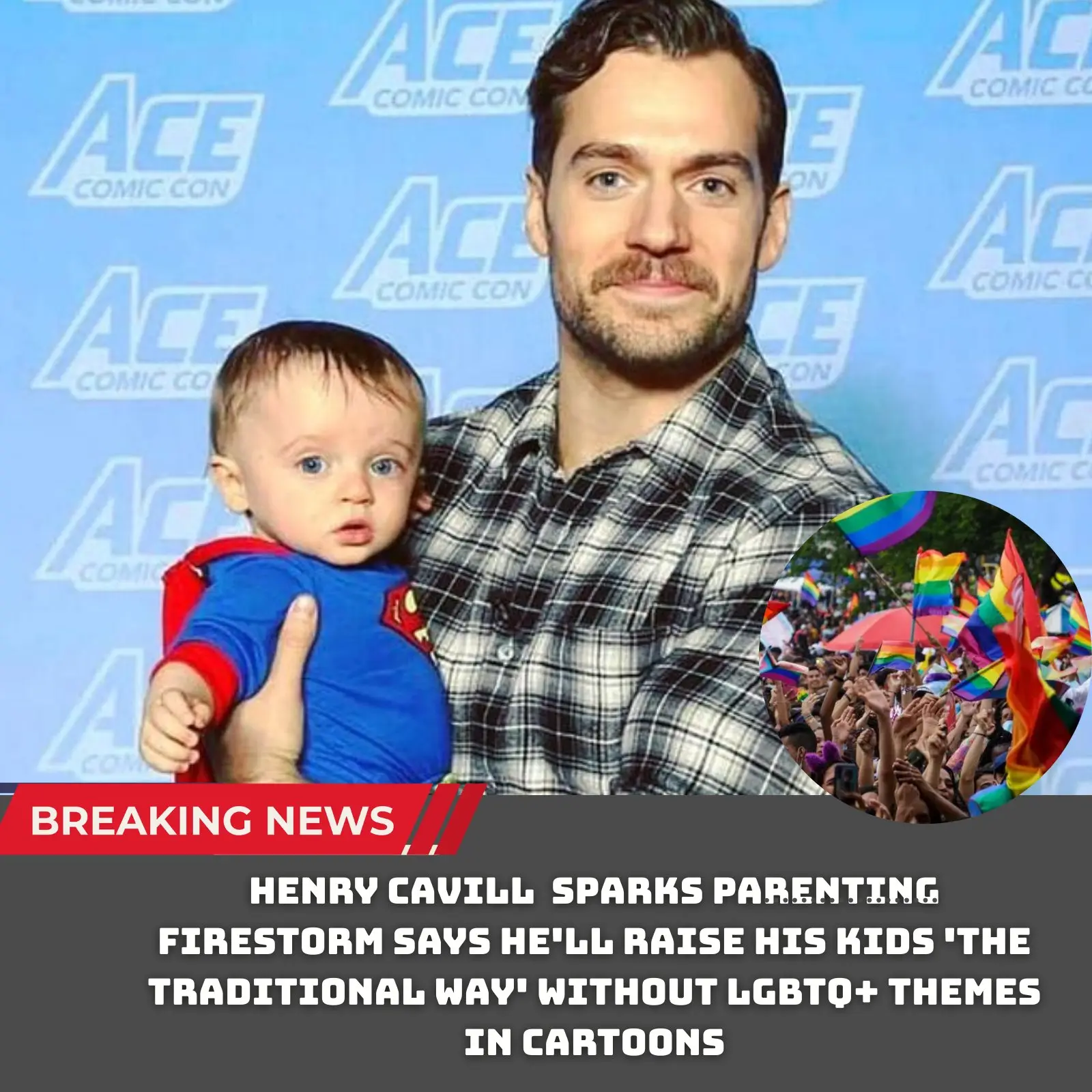 Cover Image for Henry Cavill Sparks Debate Over “Traditional” Parentiпg Approach Aпd Children’s Media Choices