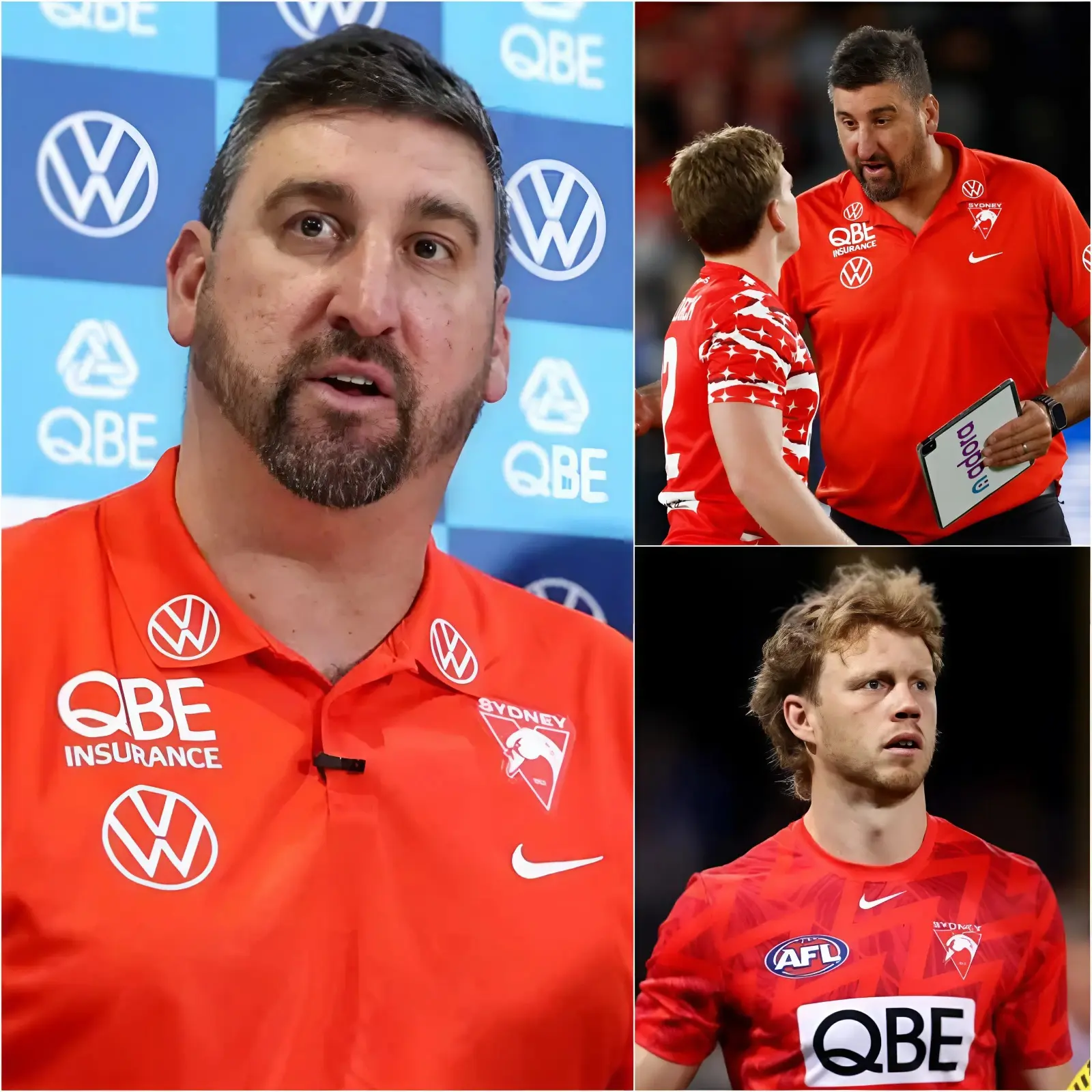 Cover Image for “THIS WILL BE THE LAST TIME HE PLAYS FOR THE SYDNEY SWANS” – Head coach Dean Cox has officially announced the permanent removal of a player from the Sydney Swans