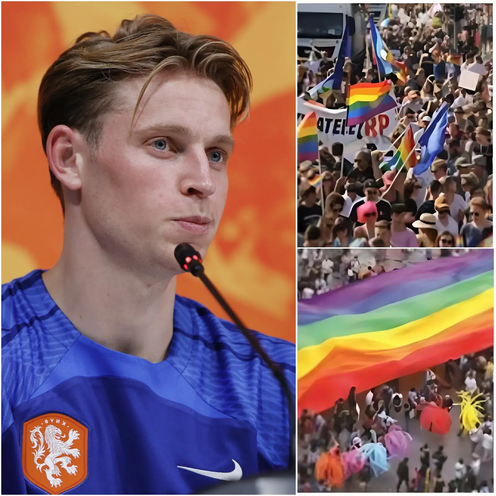 Cover Image for 🚨BREAKING NEWS: Frenkie de Jong has publicly refused to wear the LGBT rainbow armband in important matches in the coming seasons. The Dutch football star stated: “Football should focus on the game, the competition, and winning — it shouldn’t become a platform for political or ideological messages.”