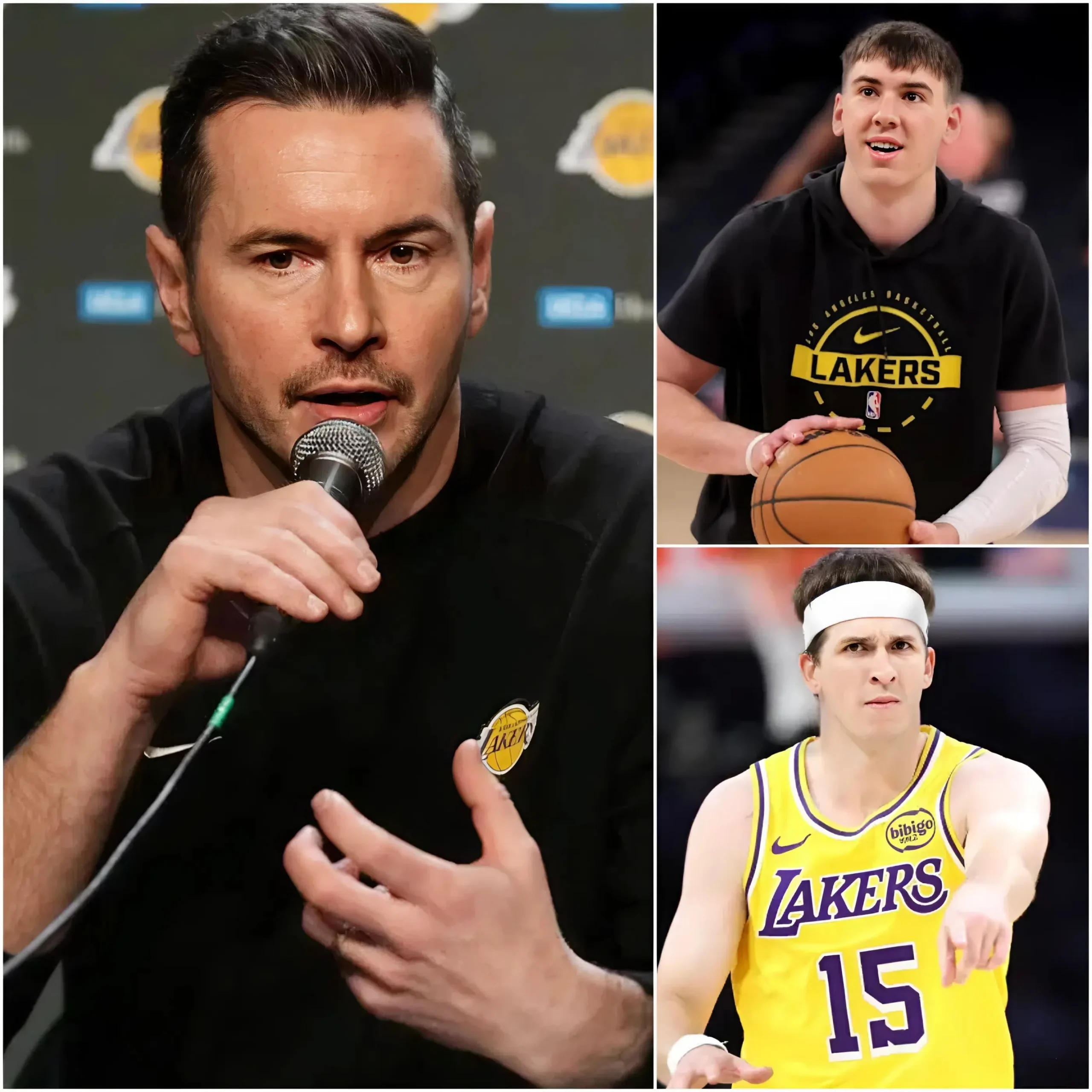 Cover Image for 🏀🟡 “I HAVE MY REASONS” — Head coach JJ Redick has spoken out amid questions surrounding Jake LaRavia’s form. He explained why he continues to place his trust in LaRavia over other big names like Luka Dončić or LeBron James, despite the player’s underwhelming performances.