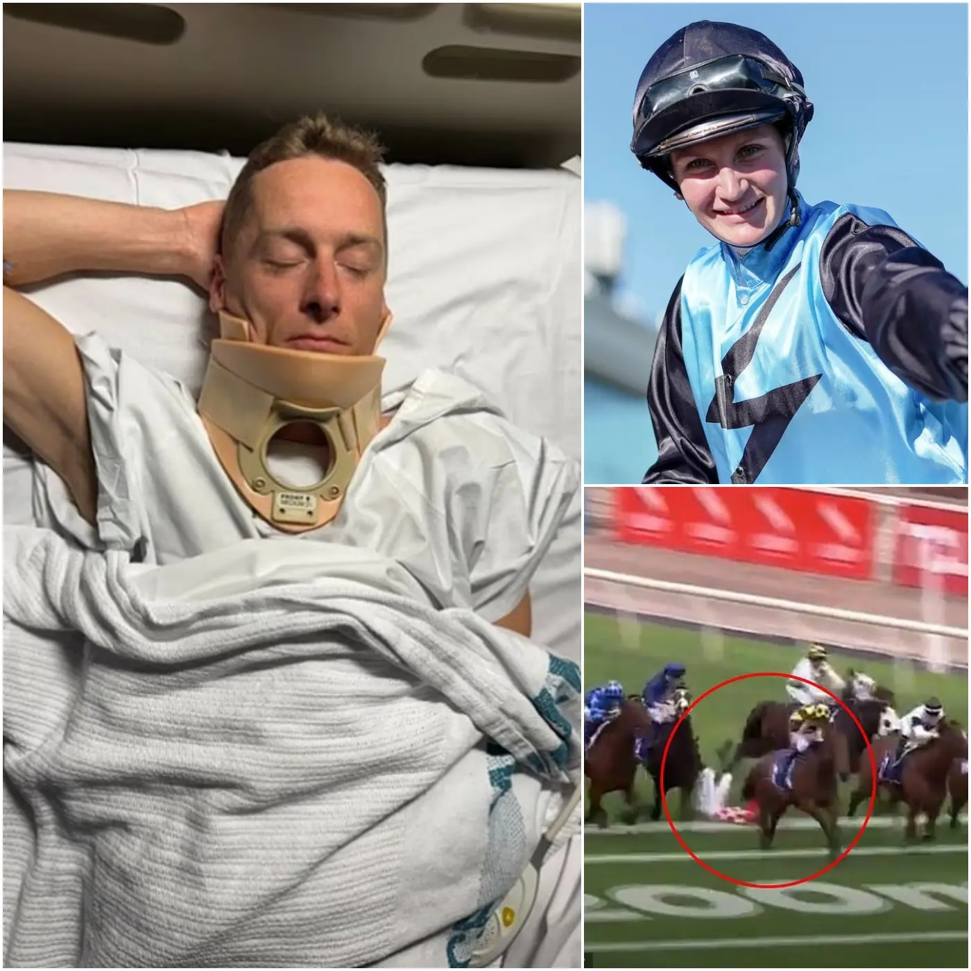 Cover Image for Superstar Melbourne Cup-winning jockey Jamie Melham has been handed a 30-race ban after she admitted bad behaviour that left a rival with a broken leg in a race that stopped the nation.