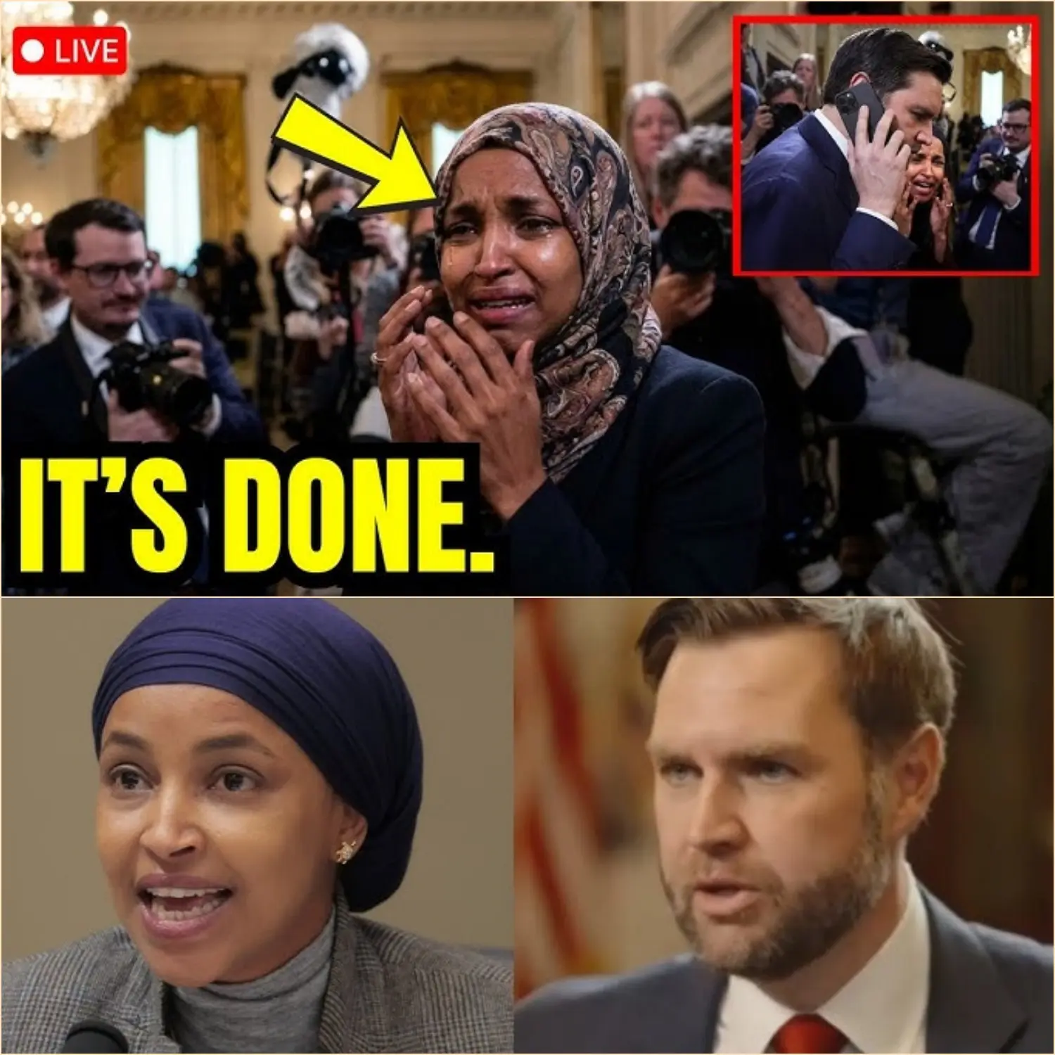Cover Image for BREAKING NEWS: JD Vance CONFIRMS DEPORTATION PROCEDURES FOR Ilhan Omar — She was PANICKING on television. See more 👉👉