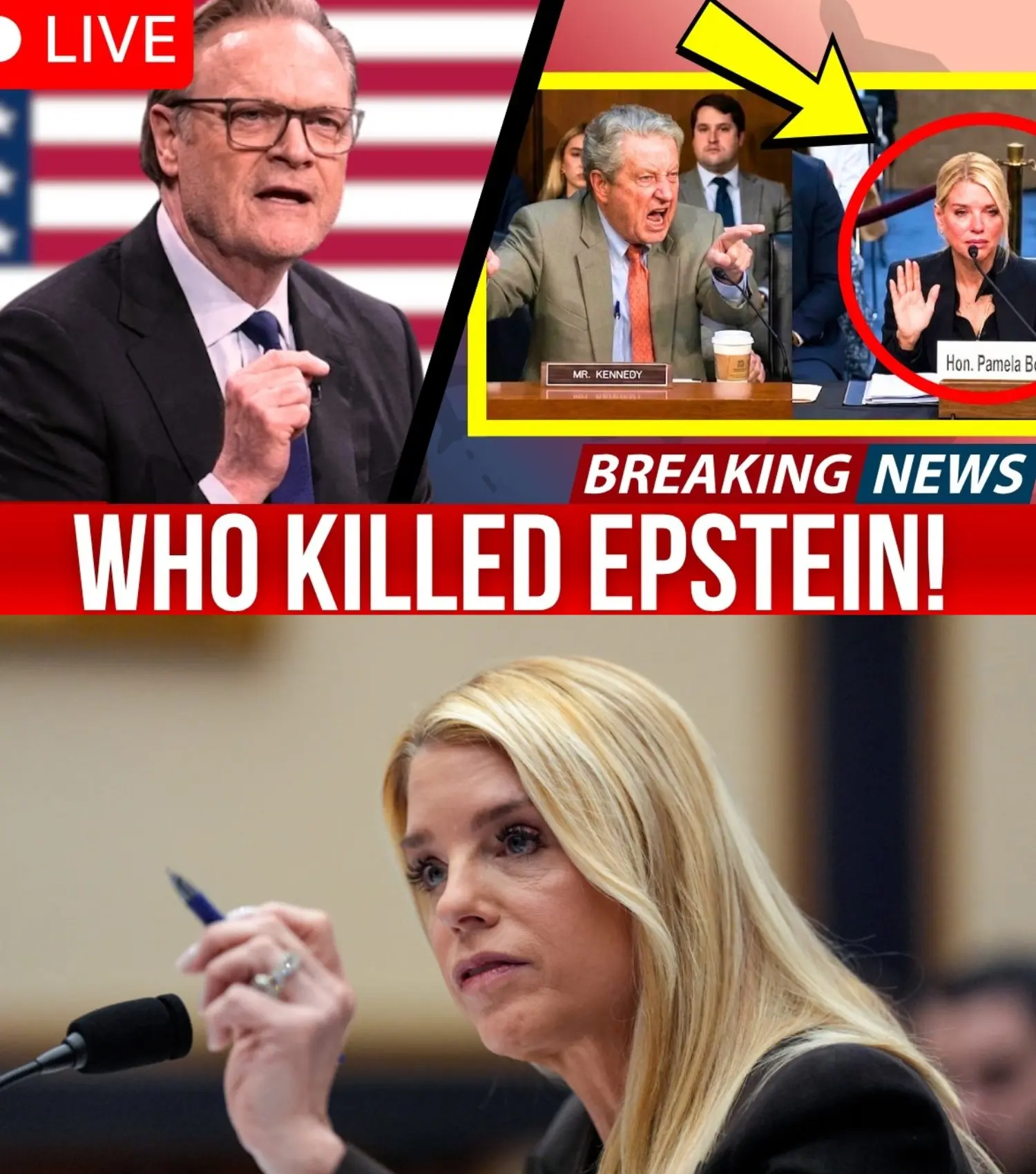 Cover Image for SHOCK HEARING: John Kennedy grills Pam Bondi with explosive Epstein question, reigniting doubts over Jeffrey Epstein death as transparency demands surge nationwide