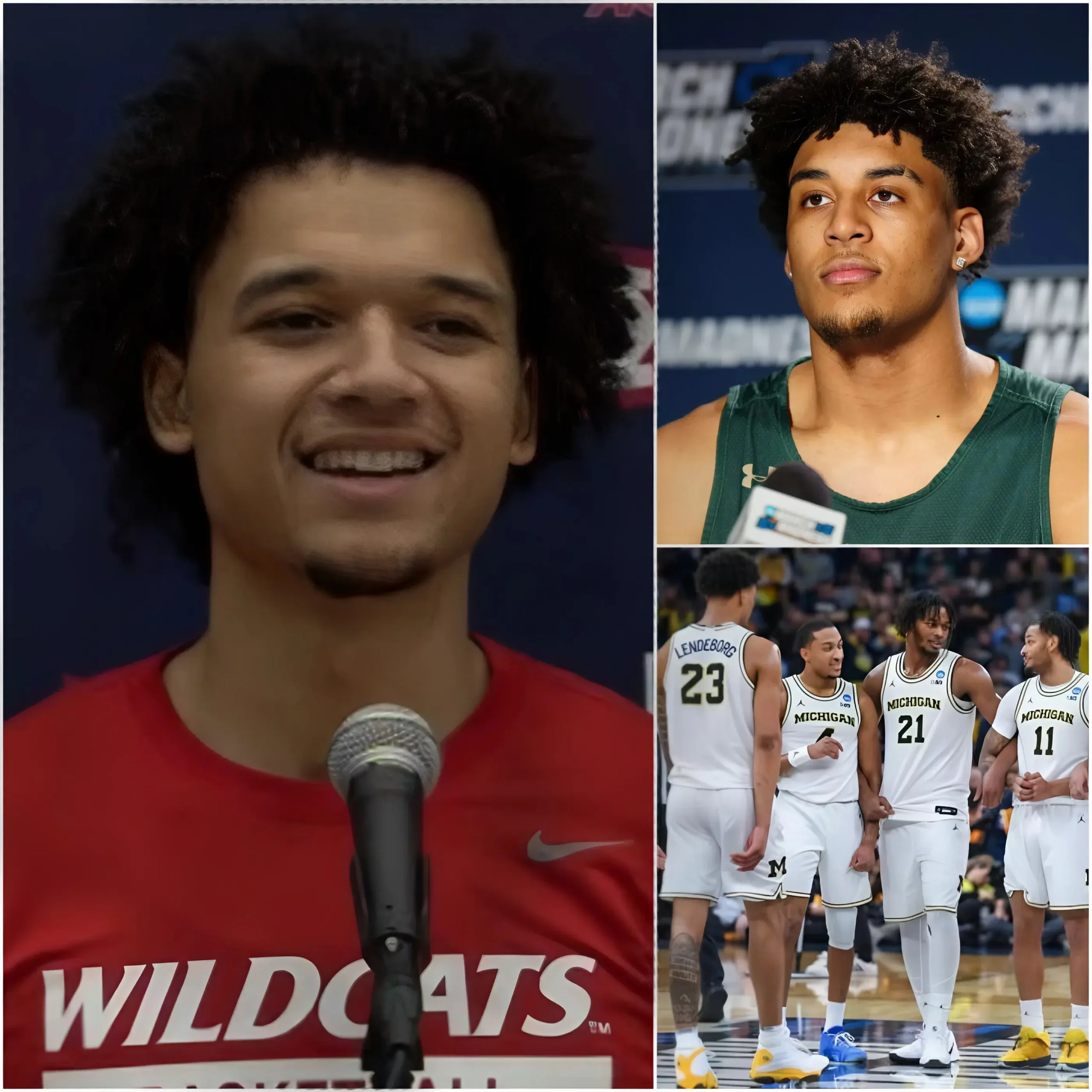 Cover Image for “WE HAVE FOUND MICHIGAN’S WEAKNESS, IT’S NOT HARD TO BEAT THEM…” — Arizona guard Brayden Burries publicly challenged his opponent ahead of the semifinal clash between the two teams.