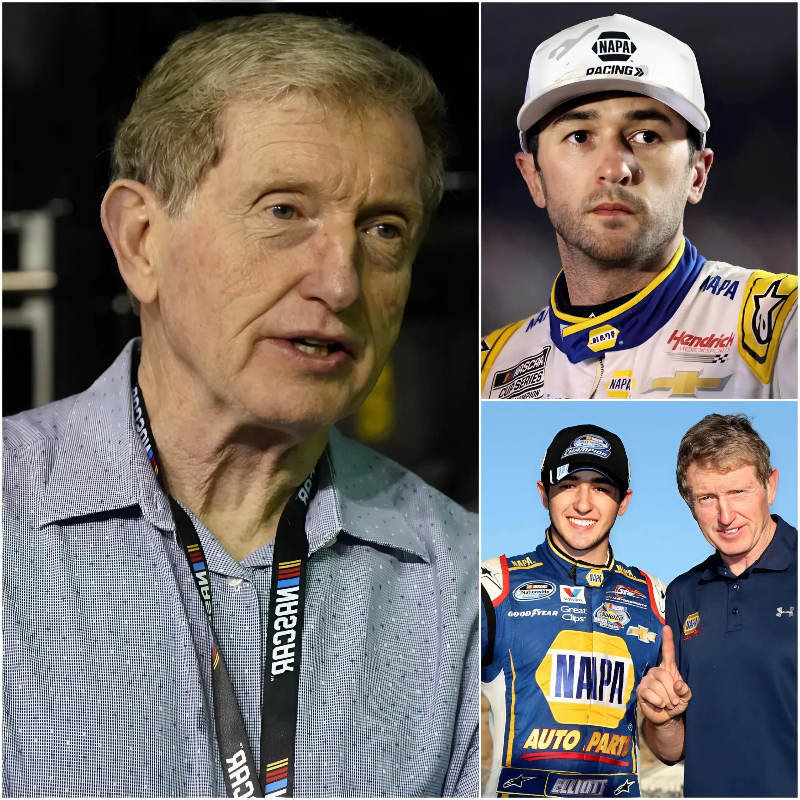 Cover Image for 🔴🚴 HEARTBROKEN — Just ten minutes ago, Bill Elliott, father of Chase Elliott, emotionally shared that his son had to withdraw from the Food City 500 for a heartbreaking reason. This news has left fans completely stunned…👇👇👇
