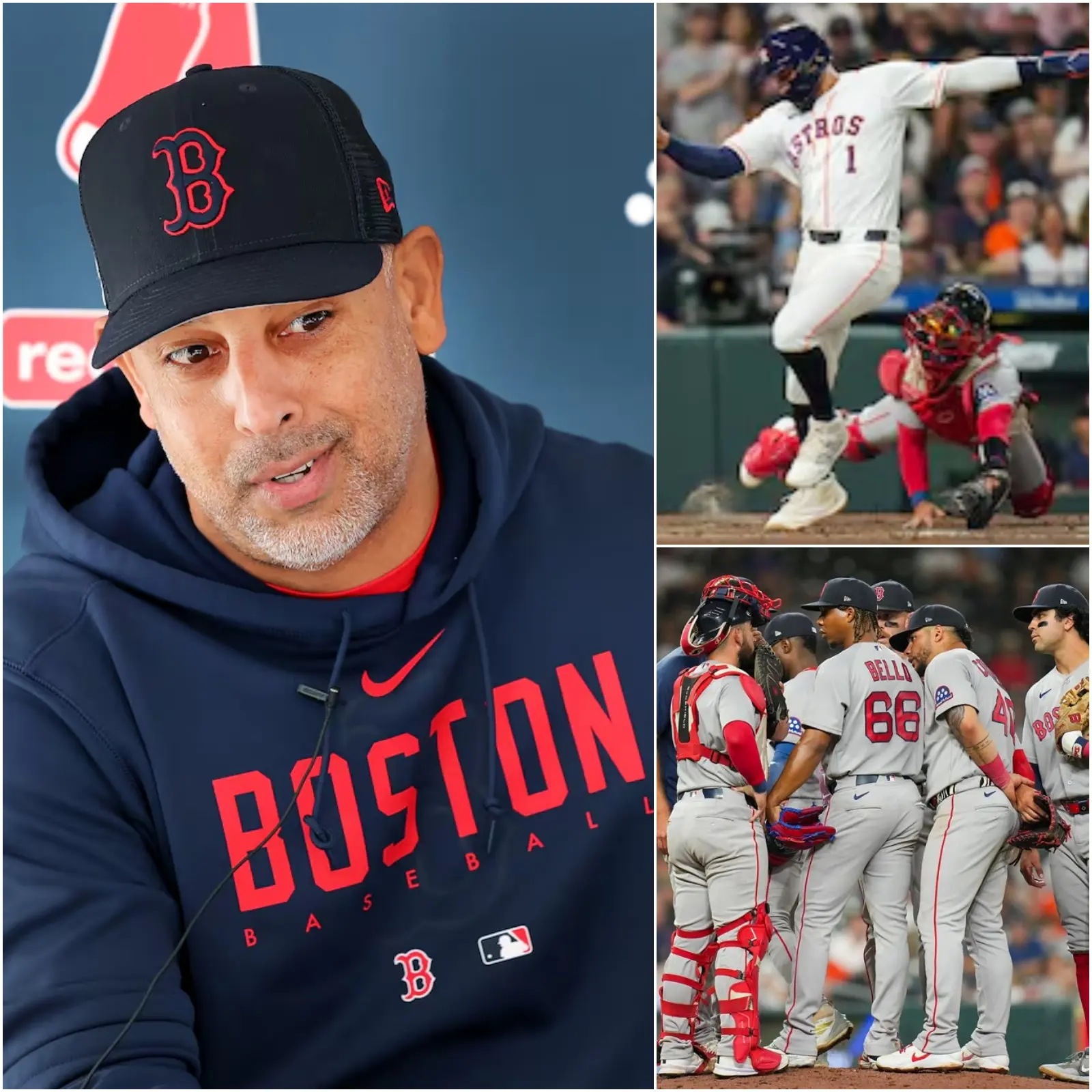 Cover Image for “USELESS” – Head coach Alex Cora angrily points out the THREE BEST-PERFORMING PLAYERS on the team after the 4-6 loss to the Houston Astros a few days earlier… READ MORE BELOW 👇👇