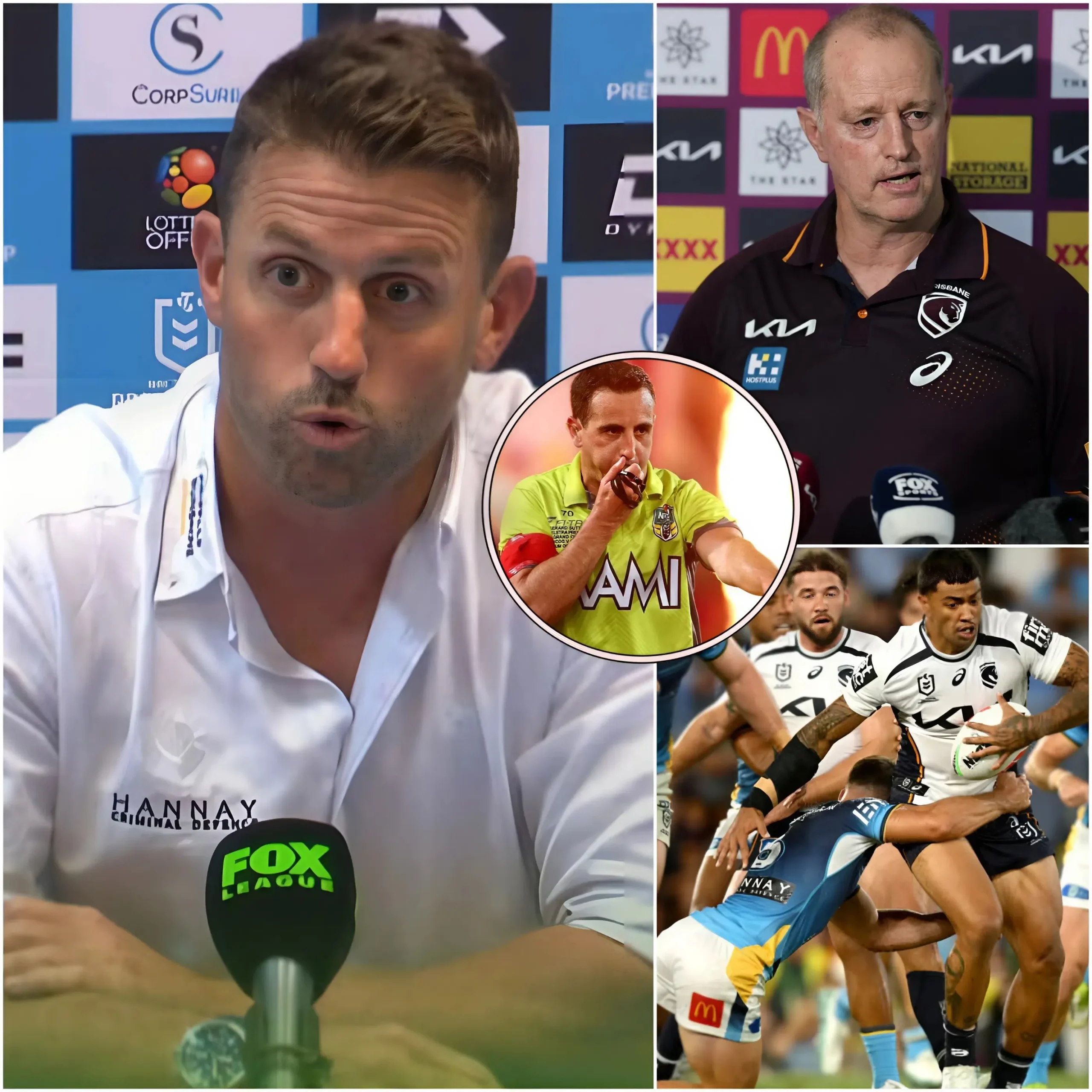 Cover Image for The final score was 12–26 in favor of the Brisbane Broncos against the Gold Coast Titans, but the most unexpected moment of the night didn’t happen on the field—it unfolded in the press conference room.