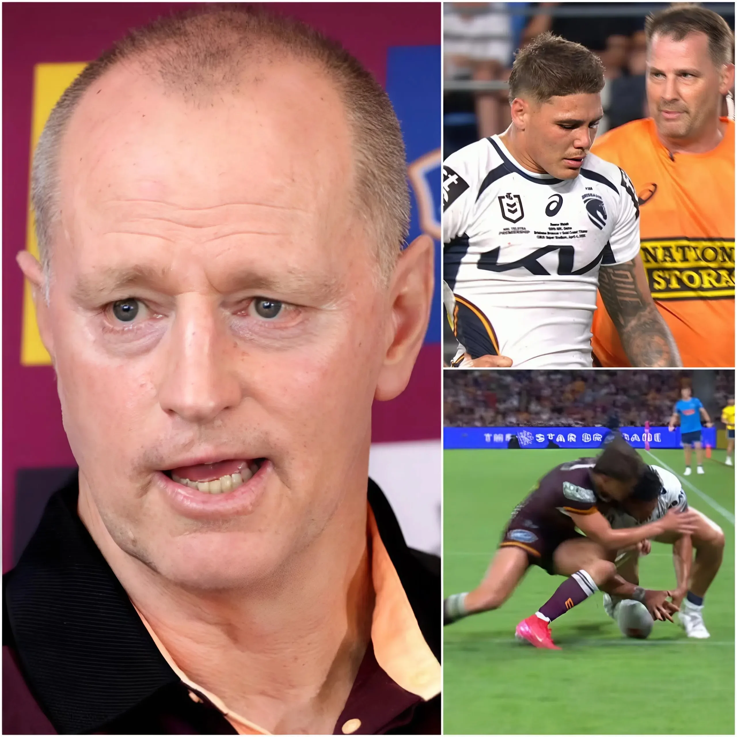 Cover Image for 🛑BREAKING NEWS: Despite the victory, head coach Michael Maguire could not celebrate as key player Reece Walsh suffered a serious injury.