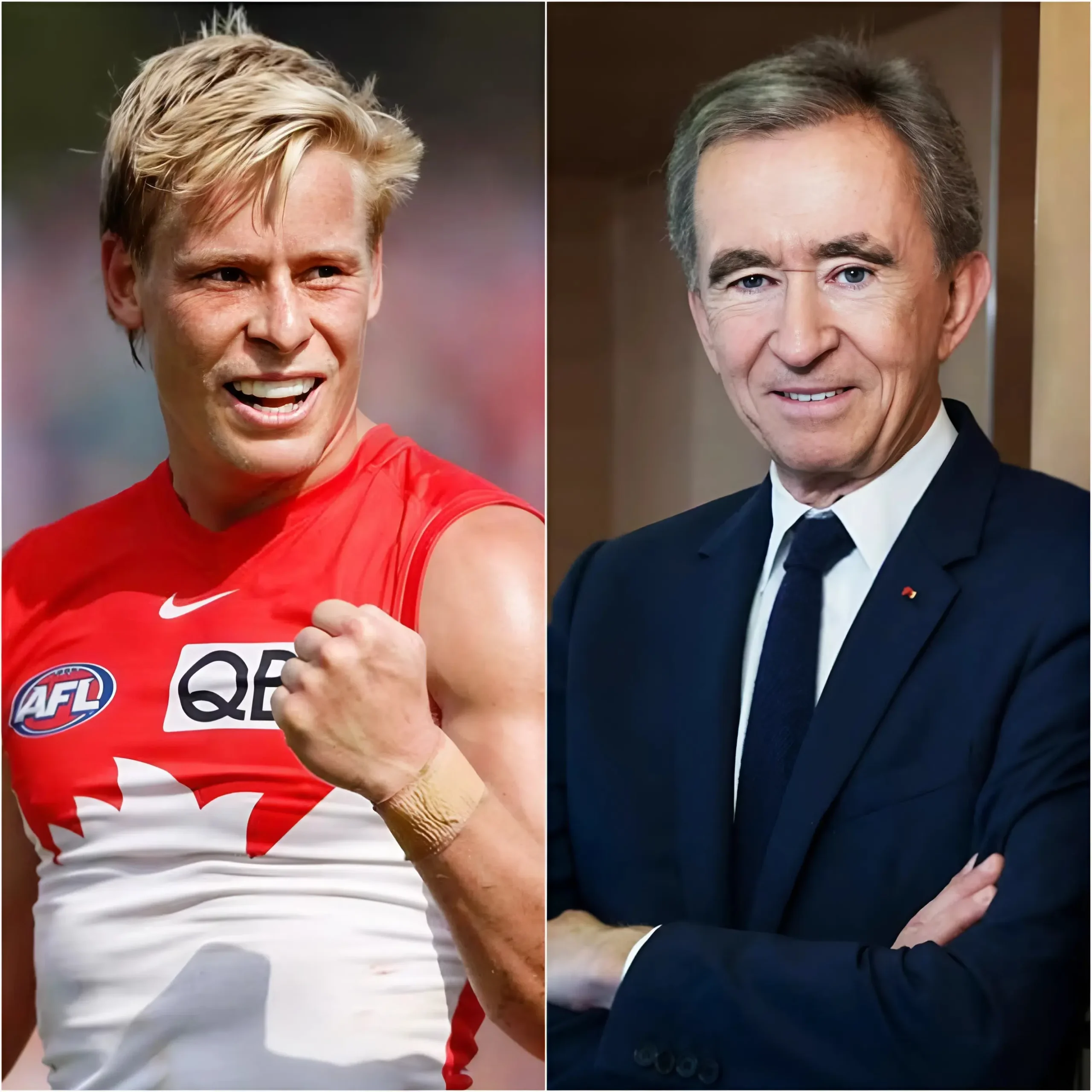 Cover Image for After the victory against West Coast Eagles in the AFL Premiership Season 2026, star player Isaac Heeney shocked everyone when Bernard Arnault, the big boss of L0uis Vuitton