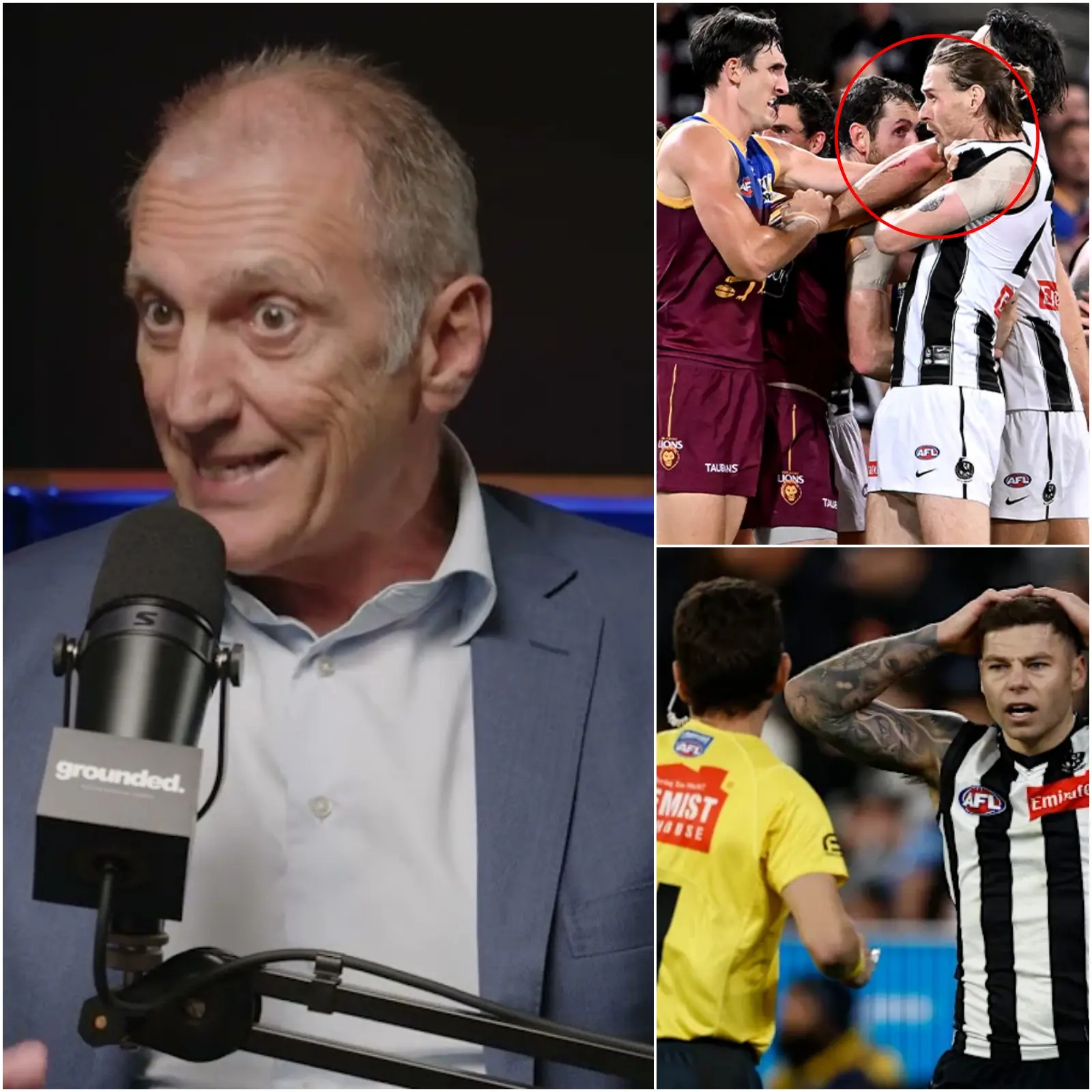 Cover Image for BREAKING NEWS: AFL legend Leigh Matthews has been furious on live television, strongly criticizing the officiating for ruining the game with blatant decisions that altered the outcome of Collingwood’s 65-119 loss to the Brisbane Lions.