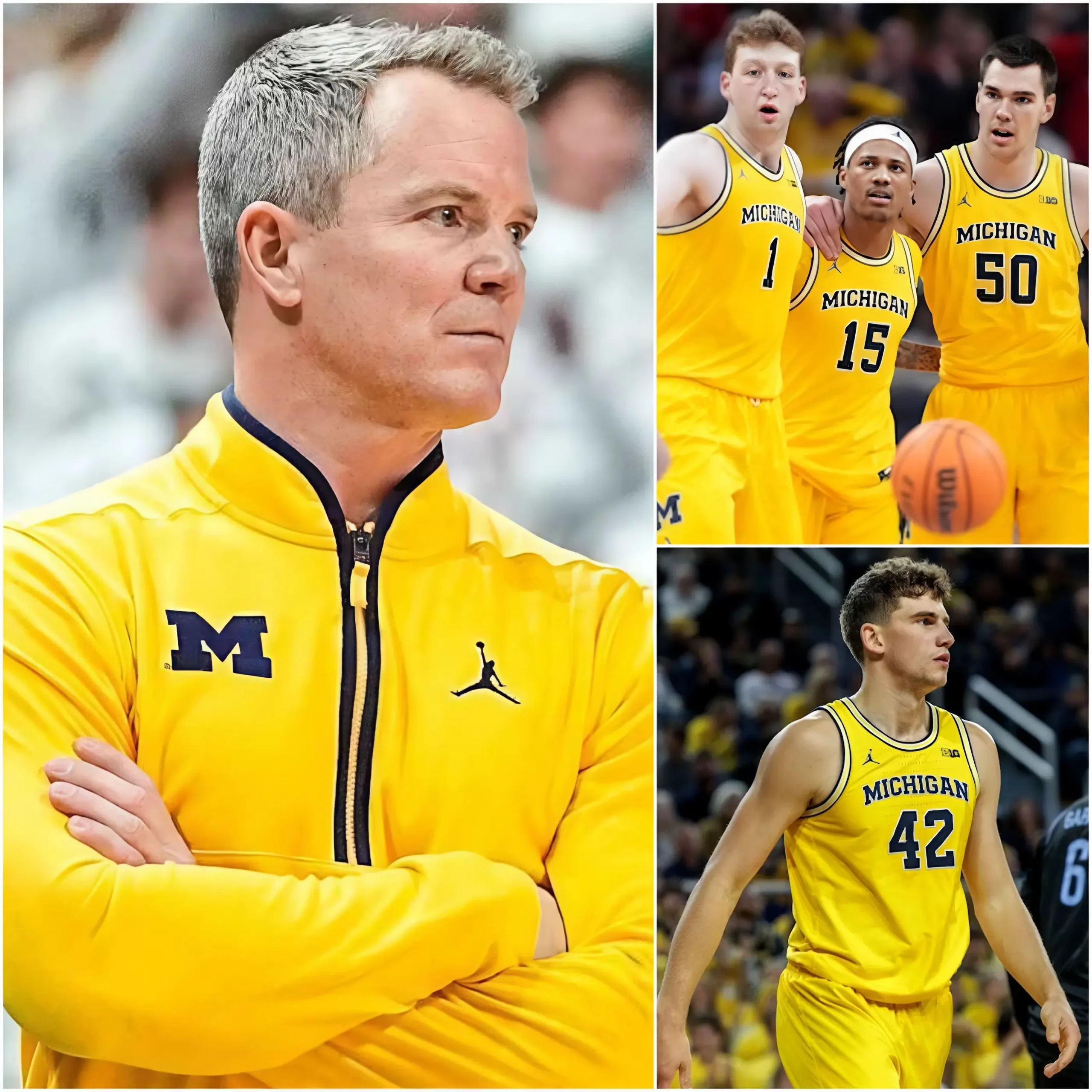 Cover Image for 🚨 BREAKING NEWS: The Michigan Wolverines men’s basketball locker room has erupted after two players were immediately suspended for openly defying Dusty May — with the head coach issuing a chilling warning.