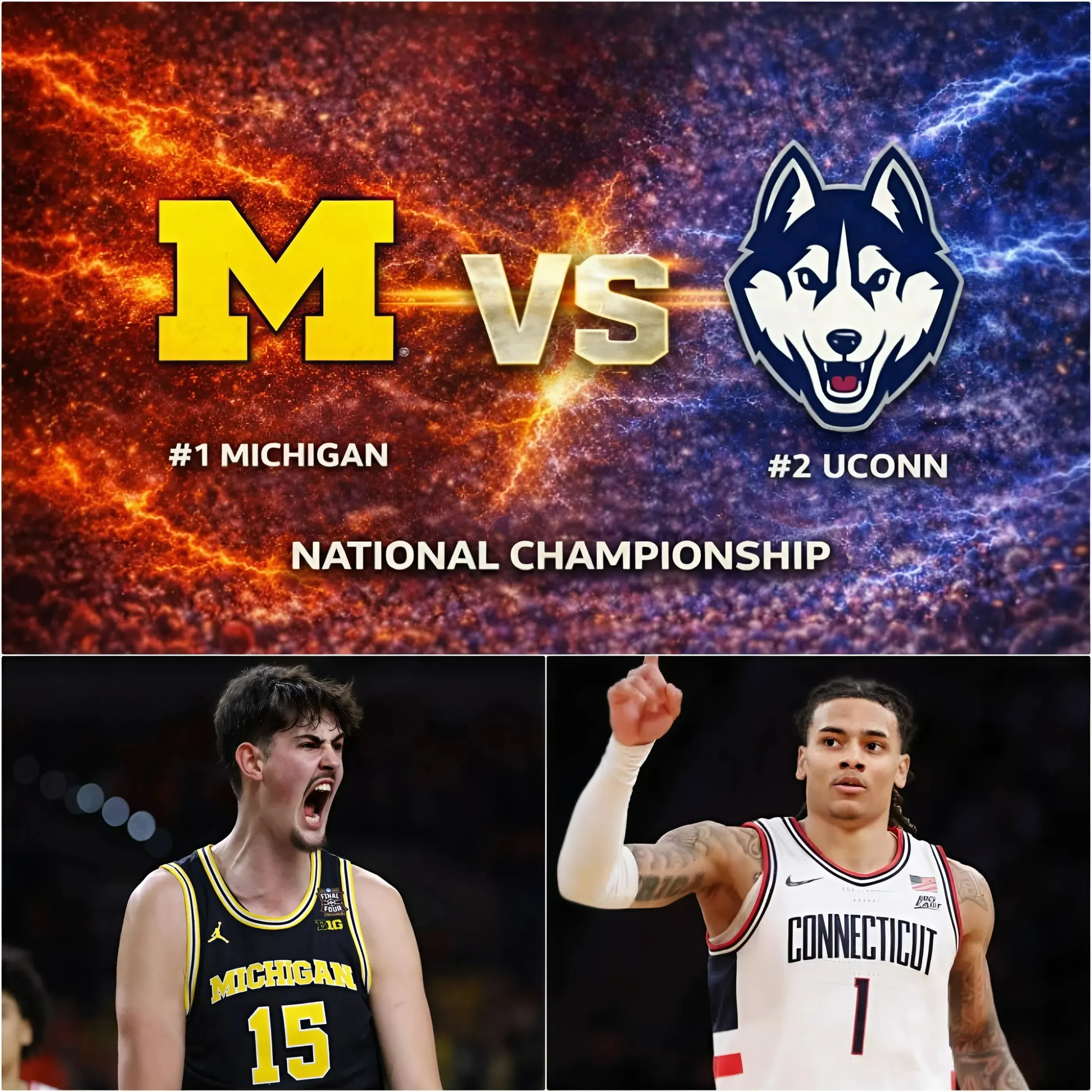 Cover Image for 🚨 SHOCK SCHEDULE CHANGE: Midway through the Men’s Basketball clash between the UConn Huskies and Michigan Wolverines — Officials have officially locked in a new start time as organizers scramble to adjust plans for the showdown that insiders are calling one of the most explosive matchups of the 2026 March Madness finals that fans need to know 👇👇