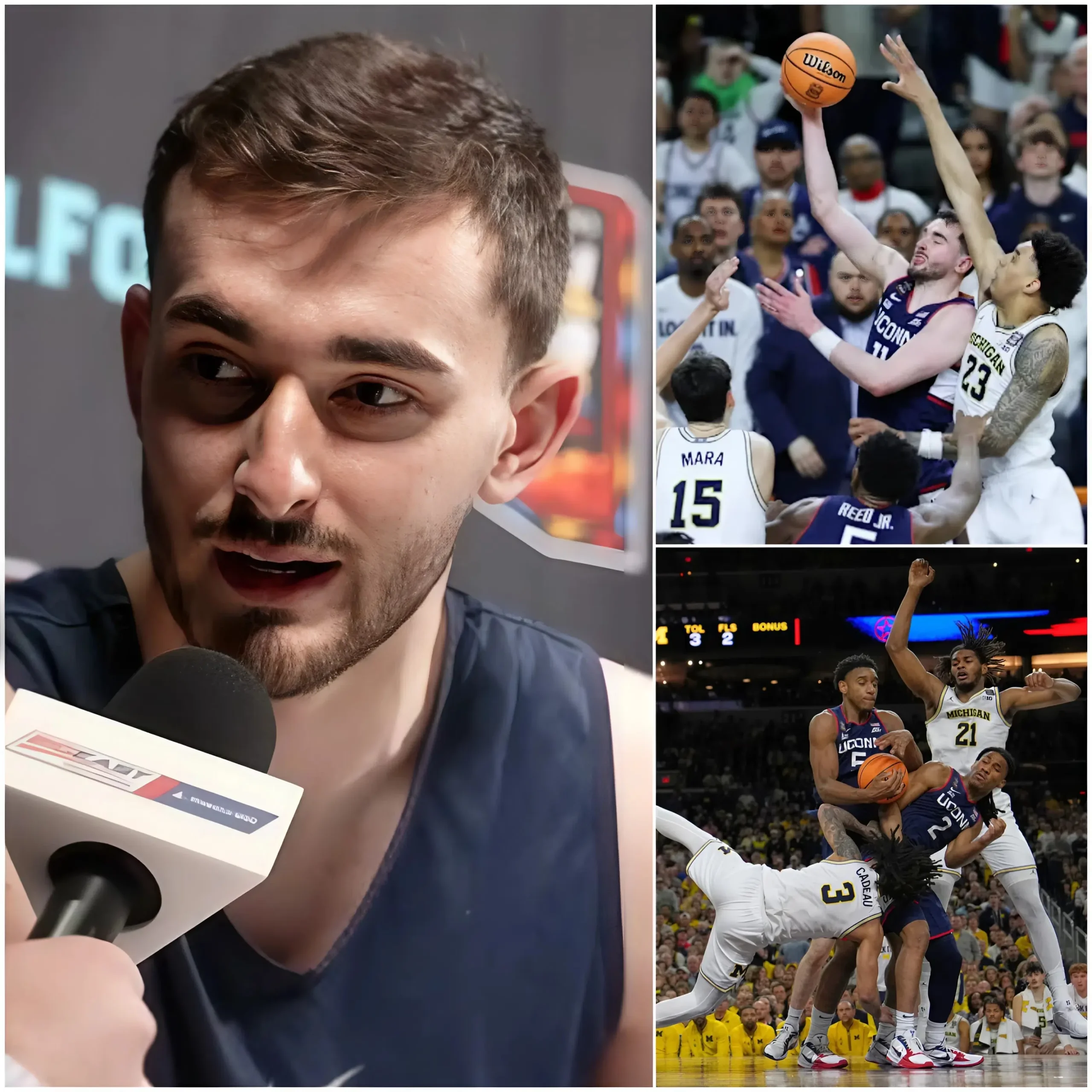 Cover Image for The NCAA was forced to hold an emergency meeting: After the Michigan Wolverinesā 69ā63 loss to the UConn Huskies, the most shocking moment of the night did not occur on the court, but during the post-game press conference.