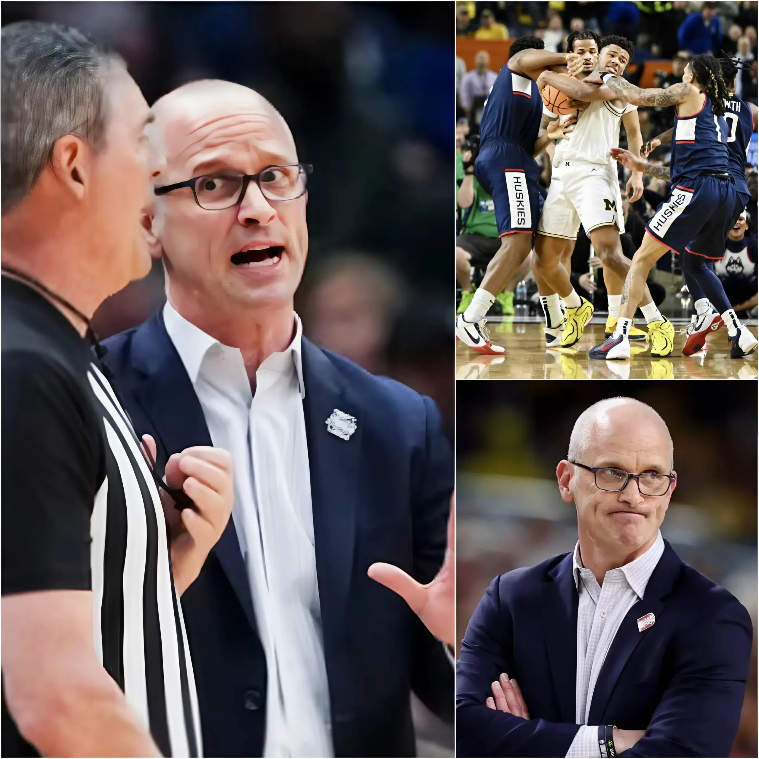Cover Image for š„SHOCKING NEWS: Coach Dan Hurley has officially suspended three players from his roster, immediately after the loss in the 2026 NCAA Menās Basketball Championship game against Michigan.