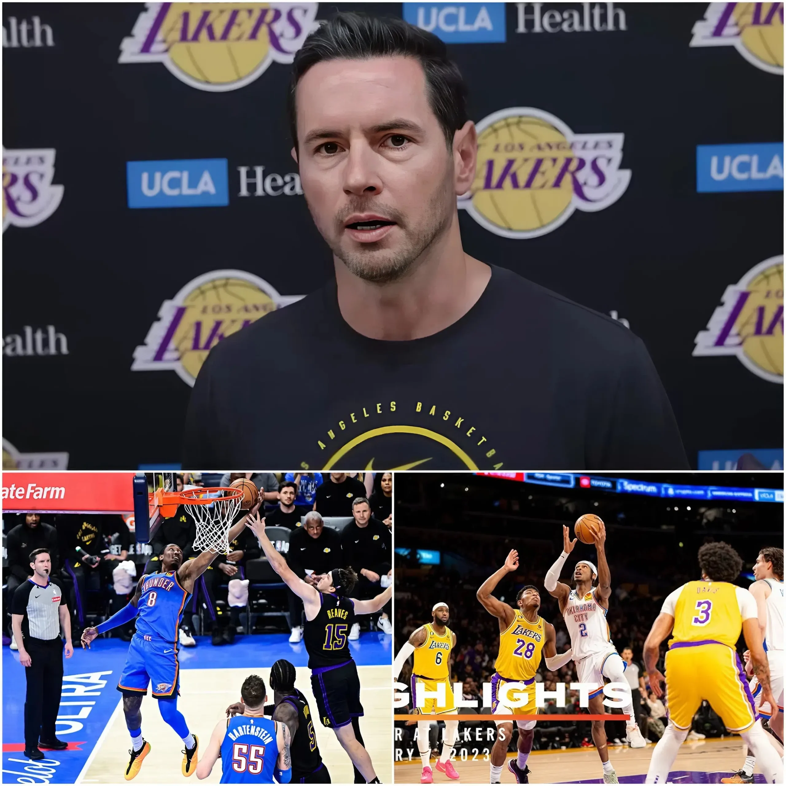 Cover Image for 🏀🟡 “This is terrible. I’ll probably never come across a player this good again in my coaching career.” Coach JJ Redick made the statement after a humiliating 123-87 defeat to the Oklahoma City Thunder.