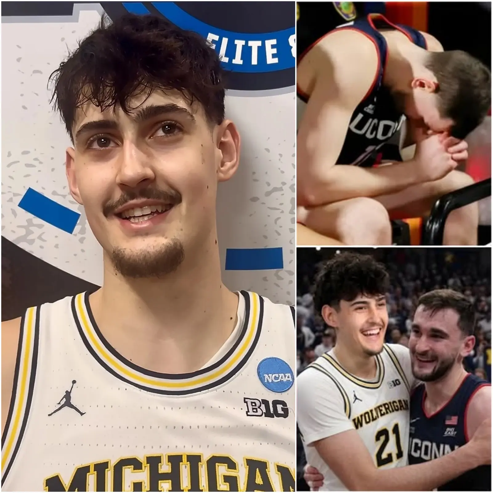 Cover Image for 🏀 “The most unforgettable emotional moment in NCAA basketball history,” March Madness 2026, occurred when Alex Karaban of the UConn Huskies, after the most difficult and painful game of his career, collapsed and sobbed on the court