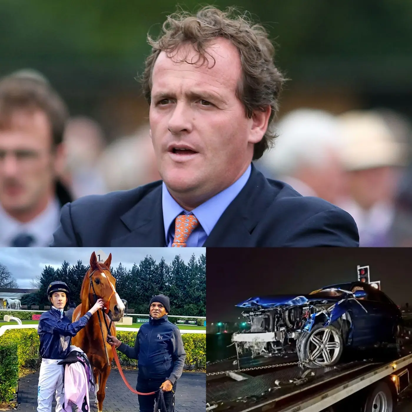 Cover Image for “HE DOESN’T DESERVE IT, HE GAVE HIMSELF HIMSELF TO HORSE RACING AND NOW…” Richard Hannon suddenly became emotional, his voice trembling as he explained the car crash involving young racer Joe Leavy early Sunday morning