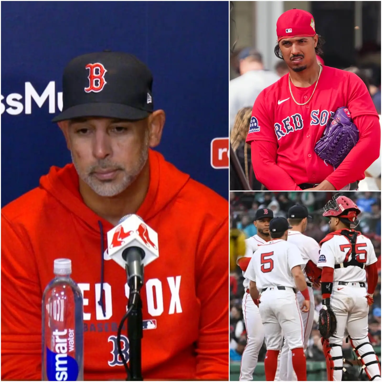 Cover Image for “Right after the dominant victory against the Milwaukee Brewers, he coldly told me he wanted to leave the Boston Red Sox immediately. That moment was truly heartbreaking!” Struggling to hold back tears at the press conference, head coach Alexx Cora spoke out as one of the Red Sox’s most important stars