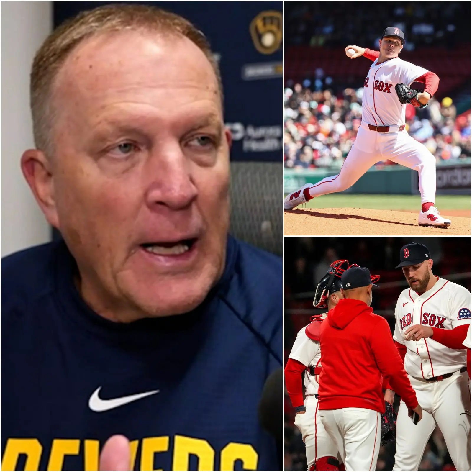 Cover Image for “Even though the team lost, his performance was outstanding…” Pat Murphy, coach of the Milwaukee Brewers, made a surprising observation, singled out a player who performed exceptionally well on the Boston Red Sox roster.