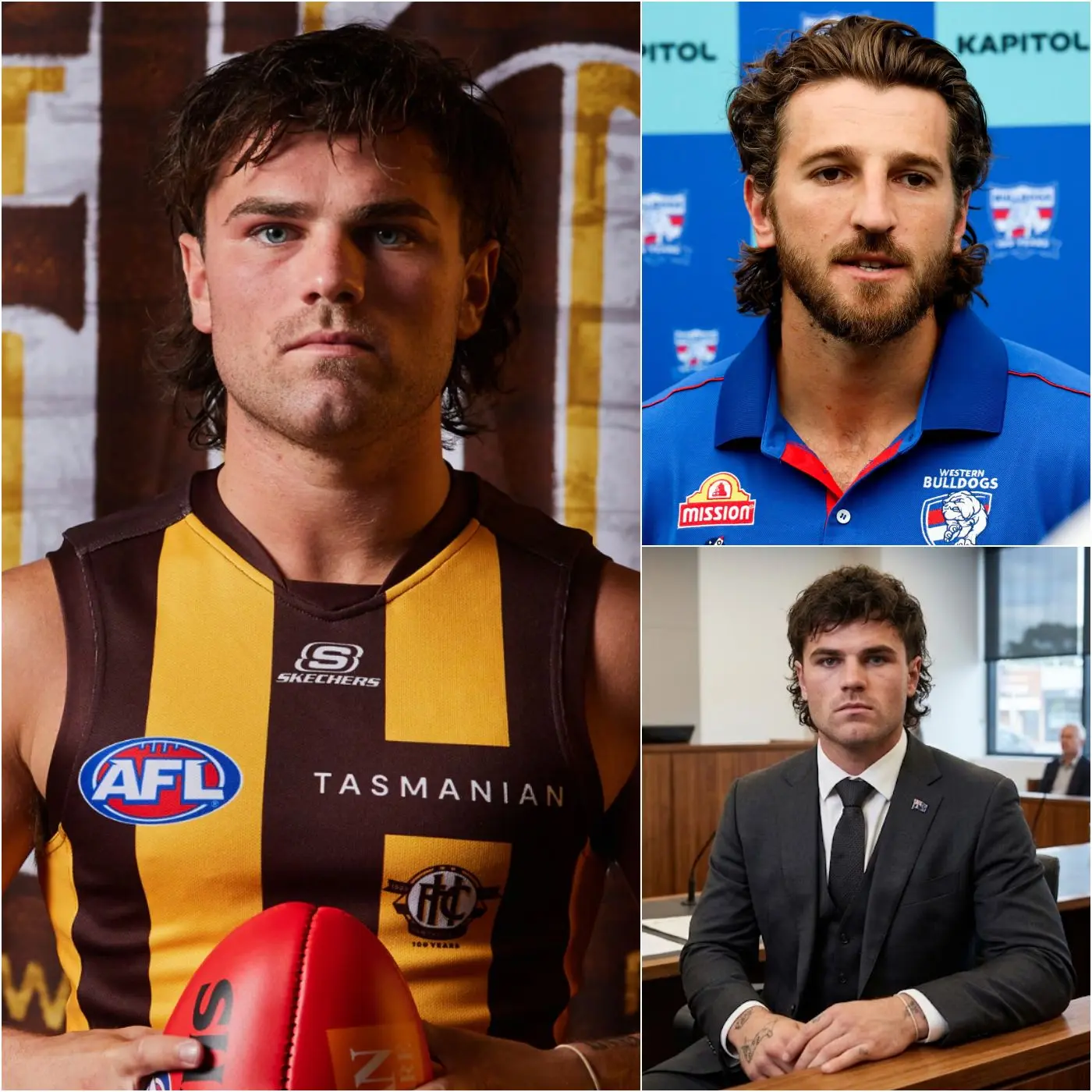 Cover Image for 🚨 SHOCKING AFL SCANDAL: Hawthorn star Nick Watson sat through a tense 4-hour hearing after being accused by Western Bulldogs captain Marcus Bontempelli of using a homophobic slur during a heated clash. Watson’s legal team immediately denied the claims and threatened a defamation lawsuit