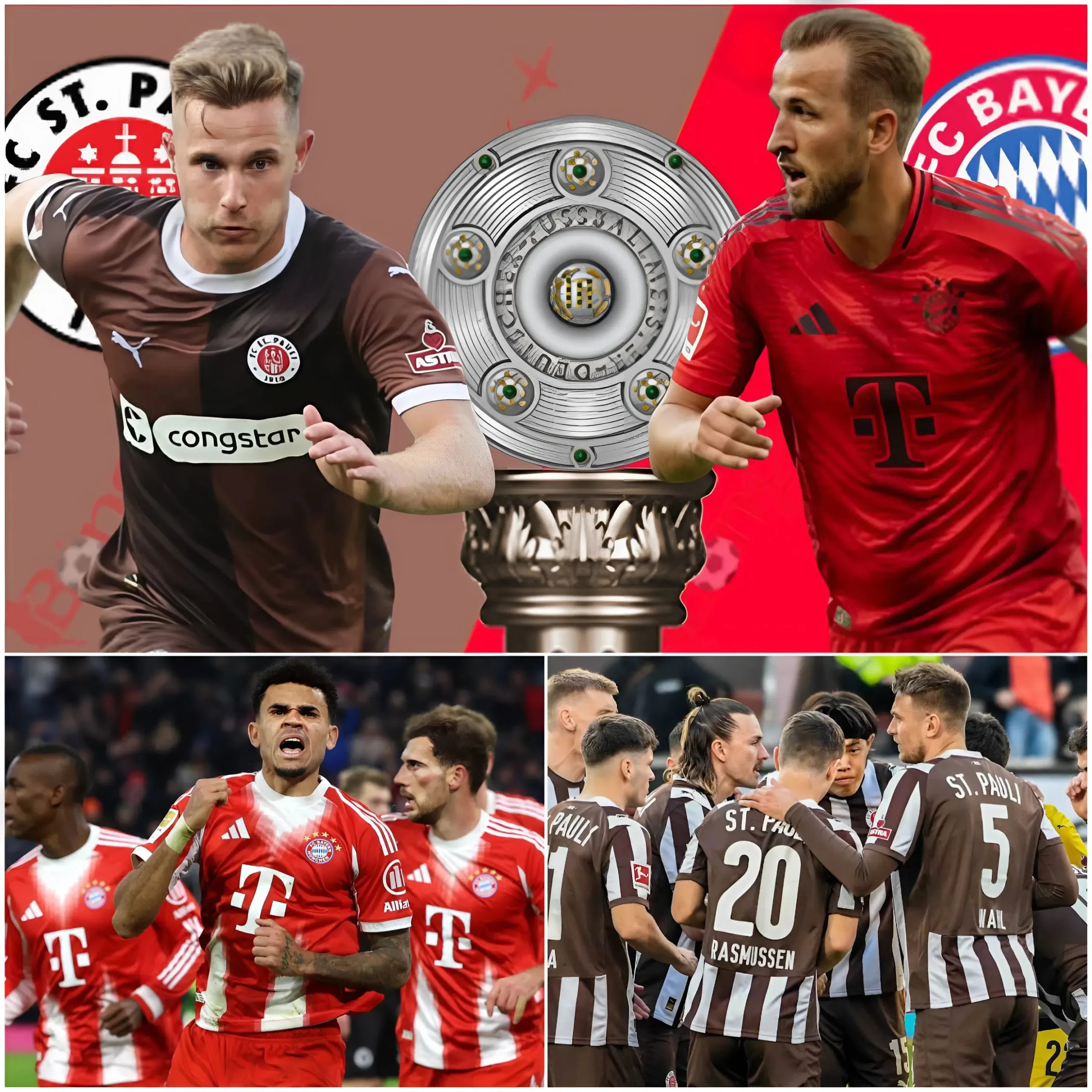Cover Image for Das mit Spannung erwartete Spiel zwischen FC St. Pauli und FC Bayern Munich wurde in letzter Minute um drei Stunden verschoben, kurz vor dem Anpfiff. Ein schwerwiegender Vorfall zwang die Veranstalter dazu, eine sofortige Notfallabriegelung zu verhängen, wodurch das Millerntor-Stadion lahmgelegt wurde und Millionen von Fans in große Sorge versetzt wurden…