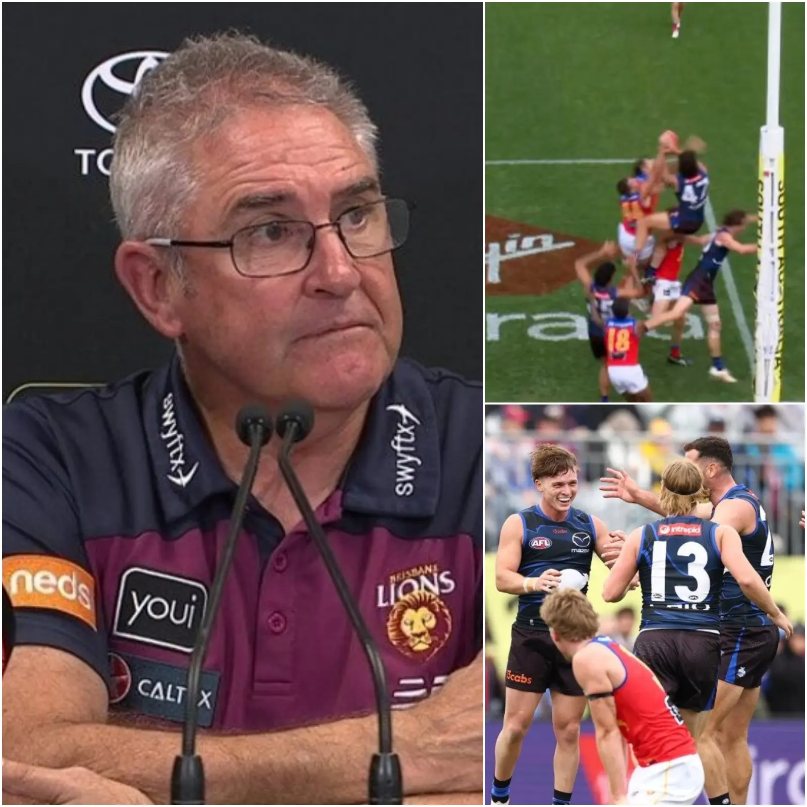 Cover Image for “This will be the last time I give him a chance to play, even though the team won,” – Coach Chris Fagan officially announced the dismissal of a Brisbane Lions player after their Round 5 victory