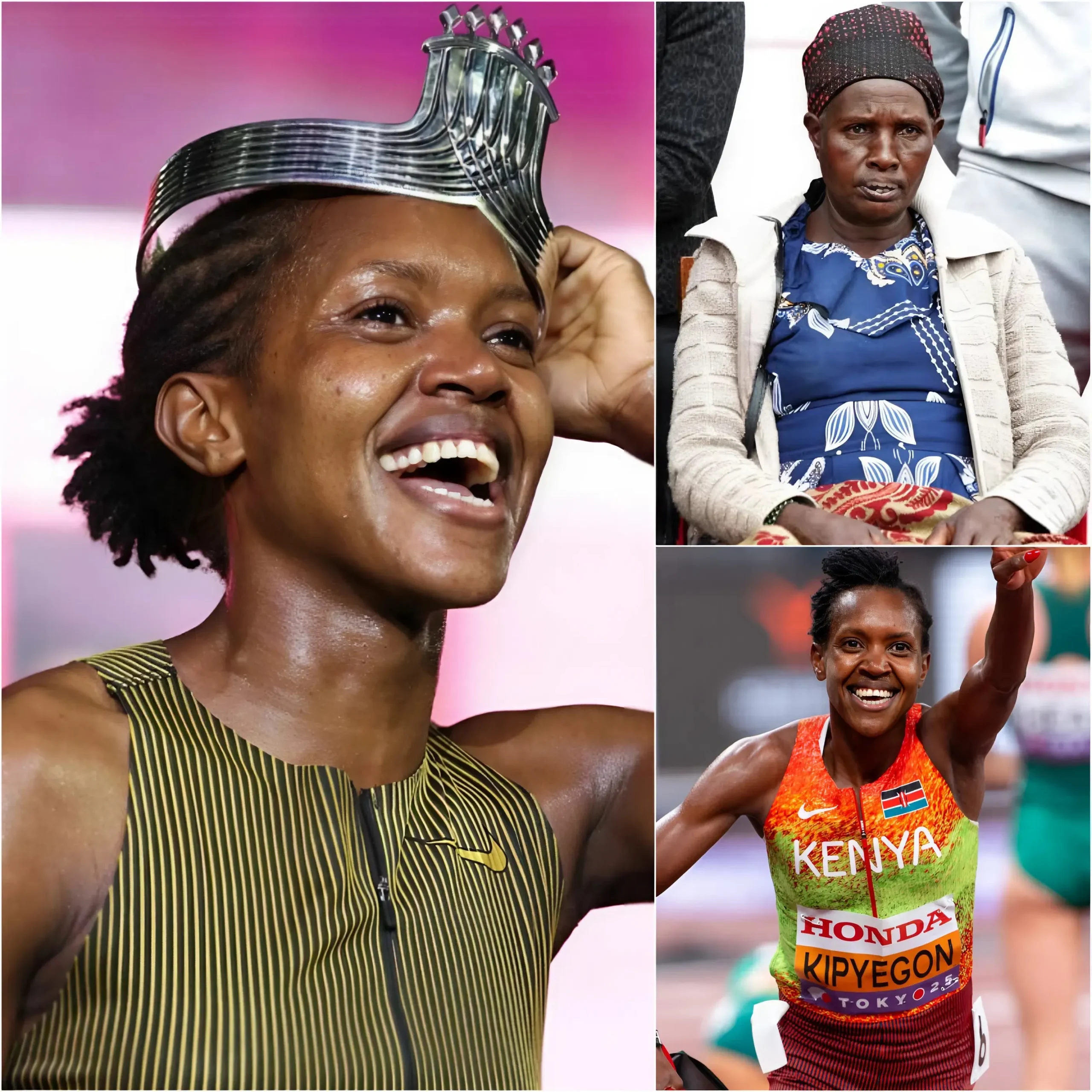 Cover Image for 🔥 “I AM JEALOUS OF MY OWN DAUGHTER…” — A SHOCKING CONFESSION FROM THE MOTHER OF TRACK QUEEN FAITH KIPYEGON Faith Kipyegon’s mother, Linah Koech, was once an amateur athlete and always proud of her youngest daughter.