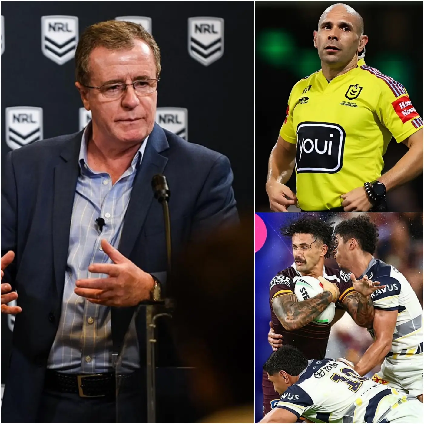 Cover Image for OFFICIAL RELEASE from the NRL Referees Association 🔴 Referee Ashley Klein, who officiated the game between the Brisbane Broncos and the North Queensland Cowboys