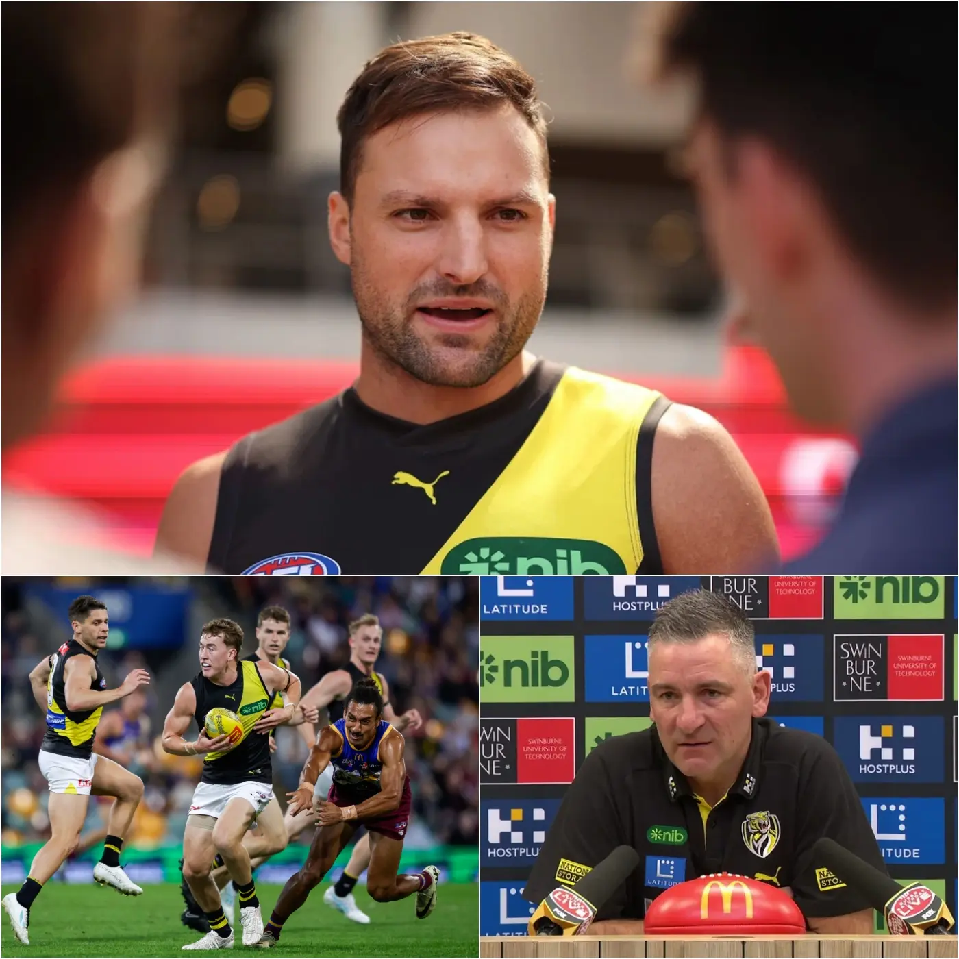 Cover Image for 🔴“HE DOESN’T DESERVE TO PLAY IN THIS GAME…” – Captain Toby Nankervis, along with Richmond’s Leadership Group, firmly stated after a three-hour meeting between the team’s management and head coach Adem Yze