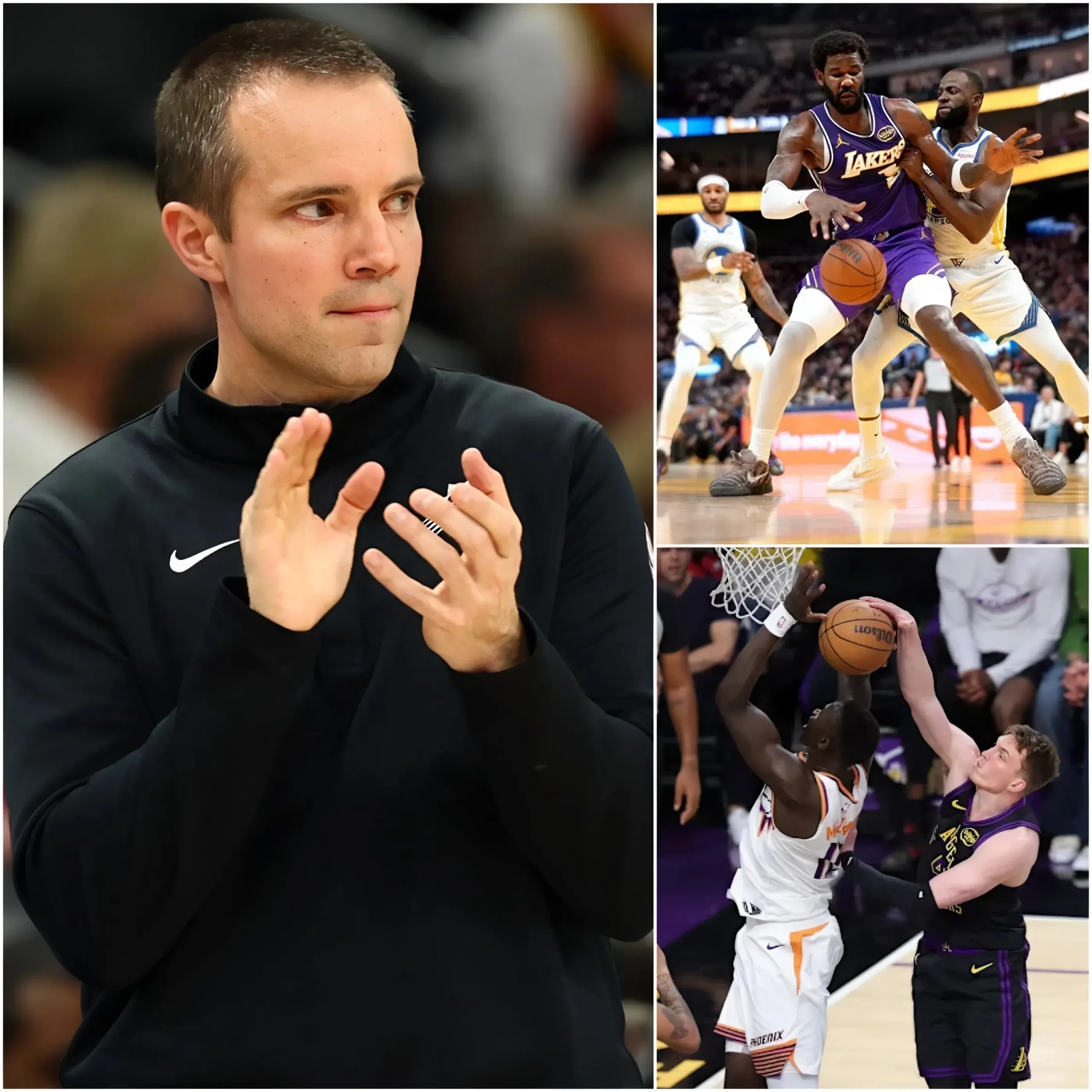 Cover Image for 🏀 “WE DIDN’T LOSE TO THE LOS ANGELES LAKERS, WE LOST BECAUSE OF HIS OUTSTANDING PERFORMANCE…” Phoenix Suns coach Jordan Ott openly praised a player from the Lakers following their recent defeat.