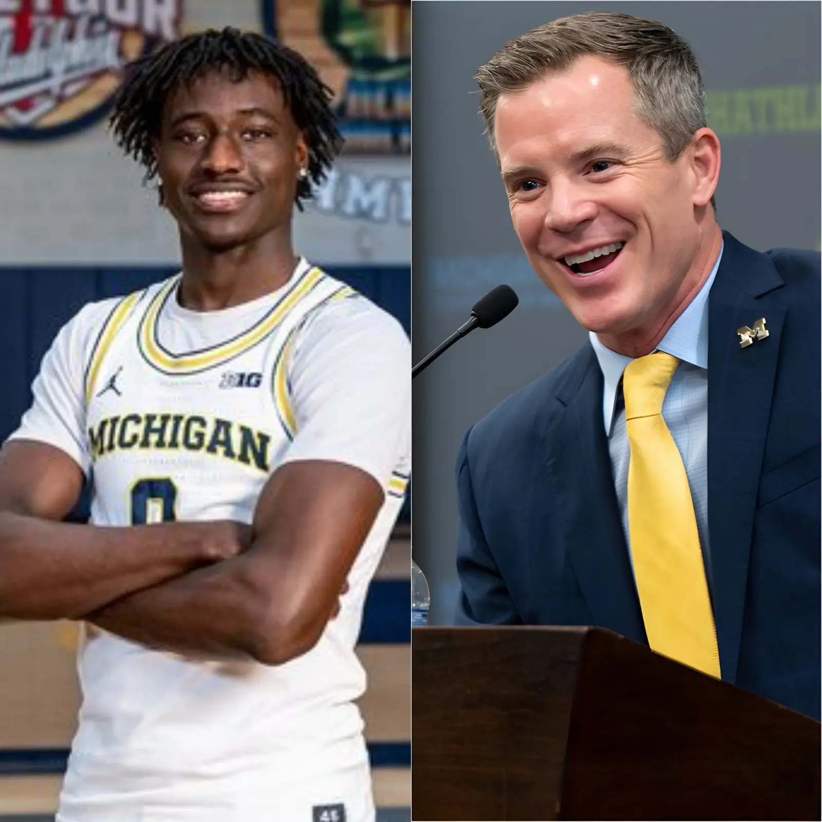 Cover Image for NCAA SHOCKING NEWS: A five-star center has sent shockwaves through the college basketball world by officially committing to the Michigan Wolverines…