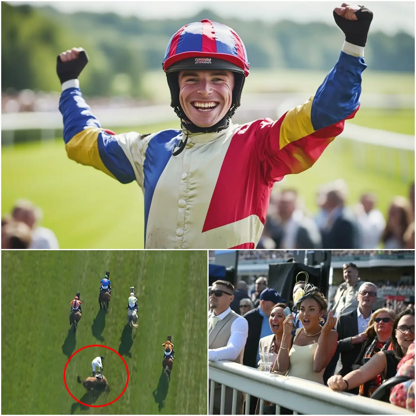 Cover Image for “Constitution Hill falls AGAIN” Horseman Nico de Boinville was unexpectedly dropped from the race as favourite and looked set to jump a long way when he finished 2nd in the Grade 1 Aintree Hurdle leaving CONSTITUTION HILL in ruins AGAIN as he suffered a repeat of the Cheltenham tragedy at Aintree.