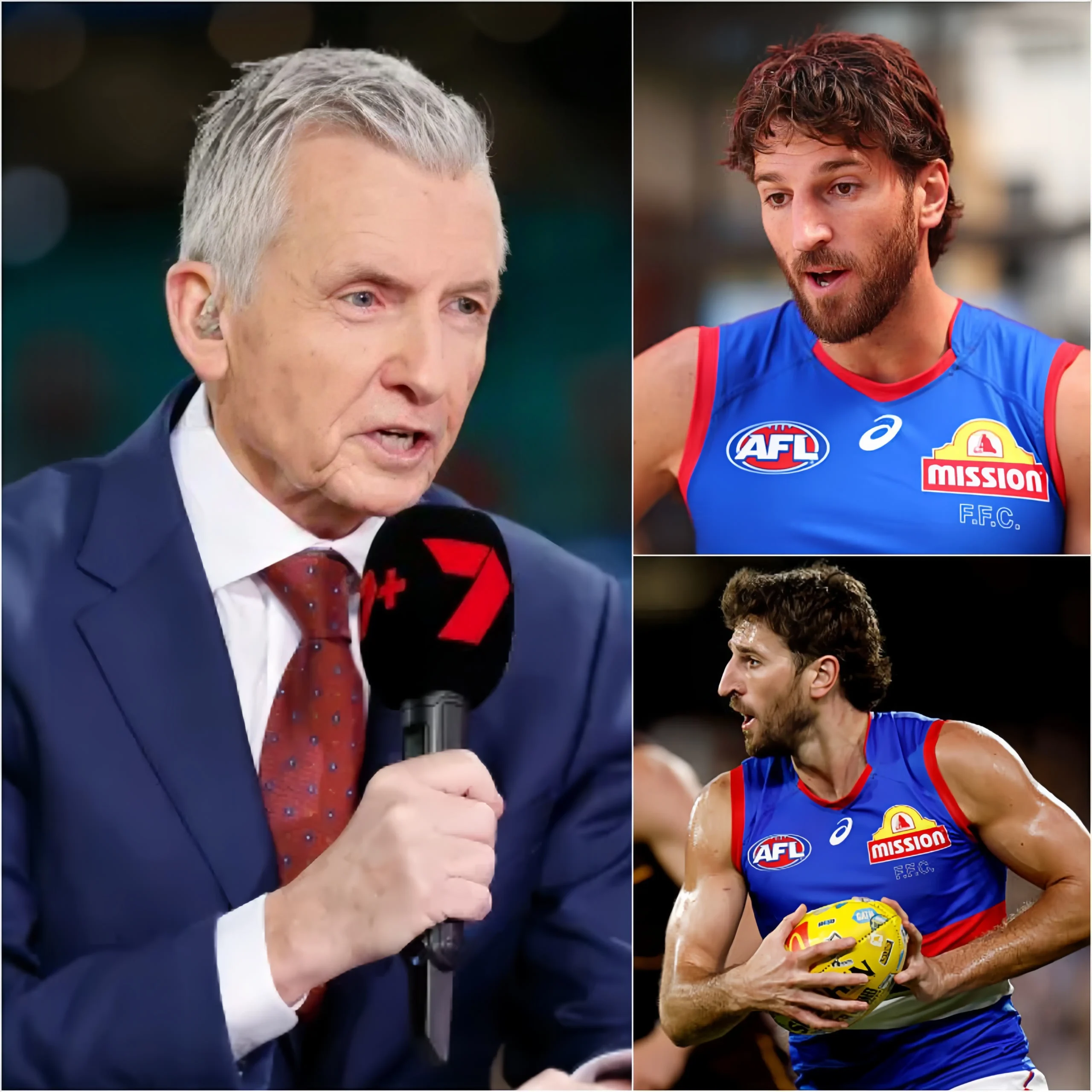 Cover Image for âYOU NEED TO STAY QUIET!â â The controversial tweet from commentator Bruce McAvaney targeting Marcus Bontempelli backfired spectacularly when he unexpectedly responded live on television