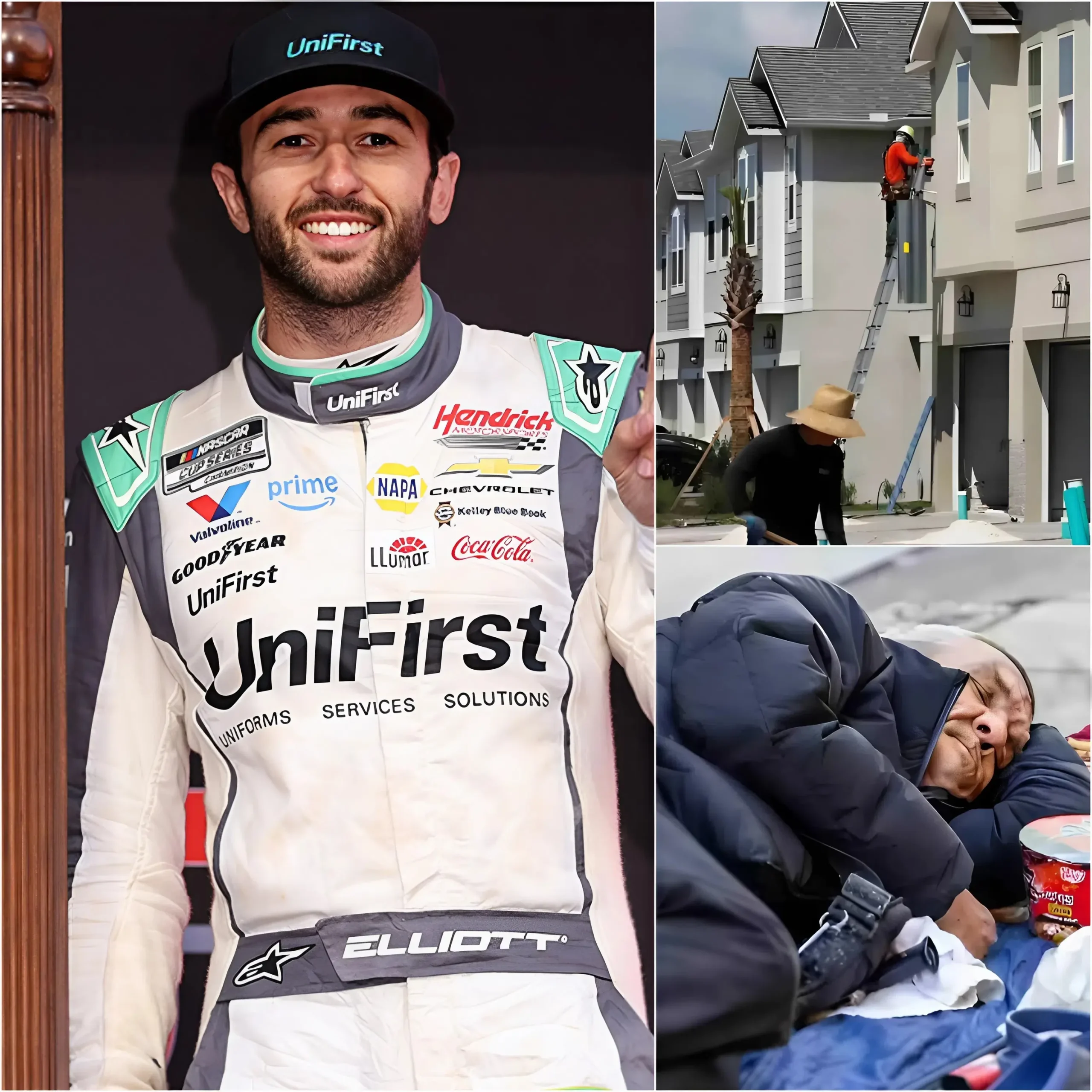 Cover Image for đŽ GOOD PEOPLE, GOOD DEEDS: Chase Elliott decided to donate all of his championship bonus to support the homeless and build homes for veterans in need. Not stopping there, he also surprised the entire NASCAR world by carrying out an incredibly meaningful act for NASCAR fans.