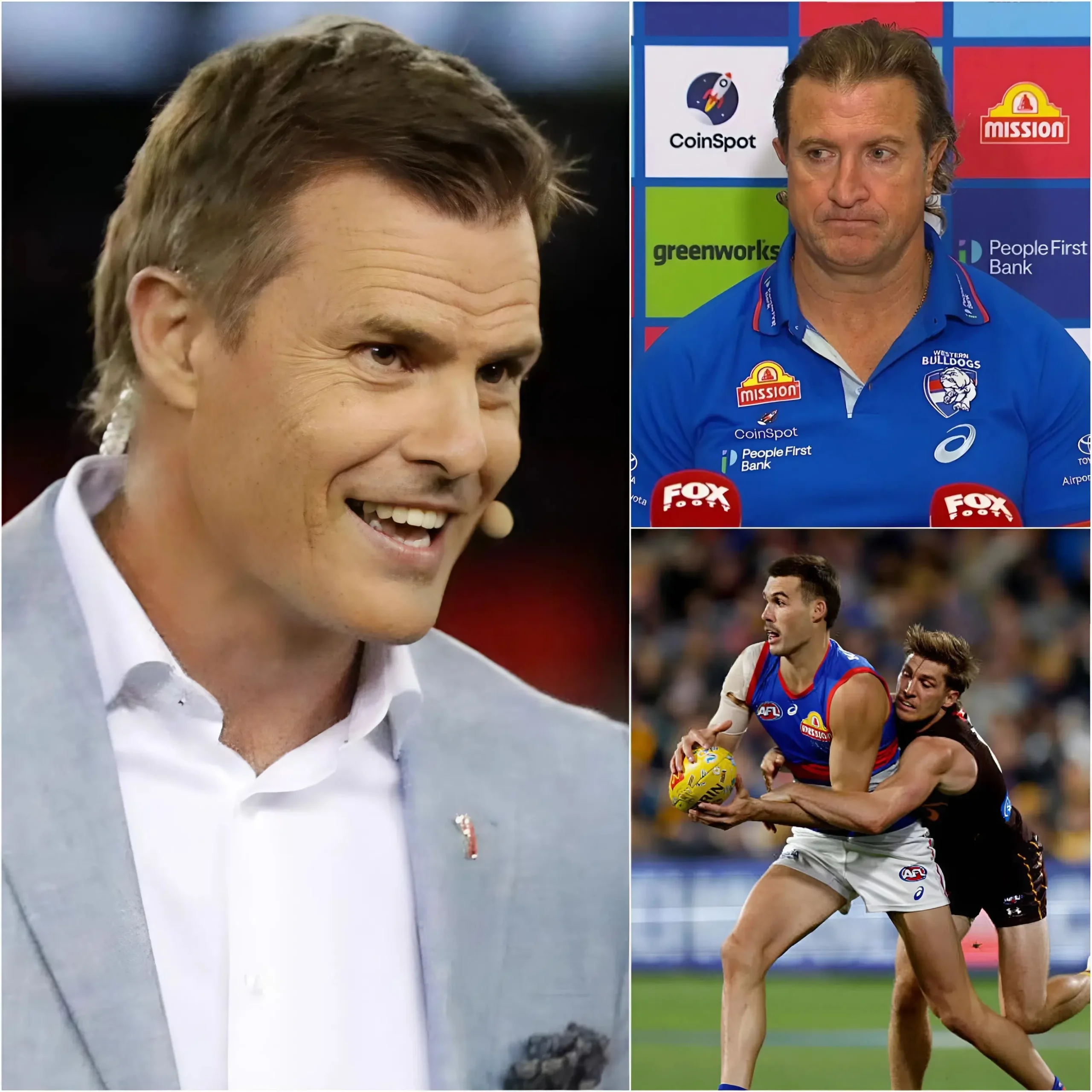 Cover Image for “WHY ALWAYS MY SON?” Bulldogs legend Luke Darcy spoke out in defense of his son, Sam Darcy, after the harsh criticism aimed at him following the Bulldogs’ humiliating loss to Hawthorn.