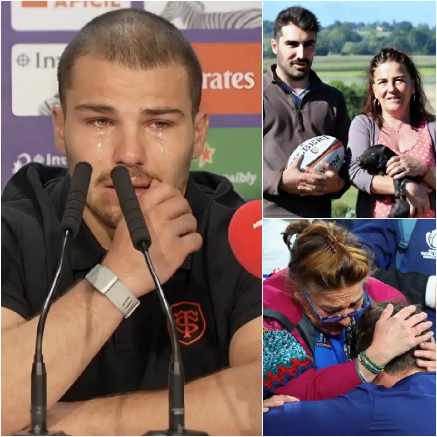 Cover Image for 💔😢 Une peine indicible ! Il y a à peine 30 minutes, le Stade Toulousain a tenu à adresser ses condoléances les plus sincères à Antoine Dupont, après avoir été informé d’un drame survenu au sein de sa famille. Peu après, Antoine Dupont lui-même a confirmé la nouvelle, plongeant de nombreux supporters dans la stupeur.