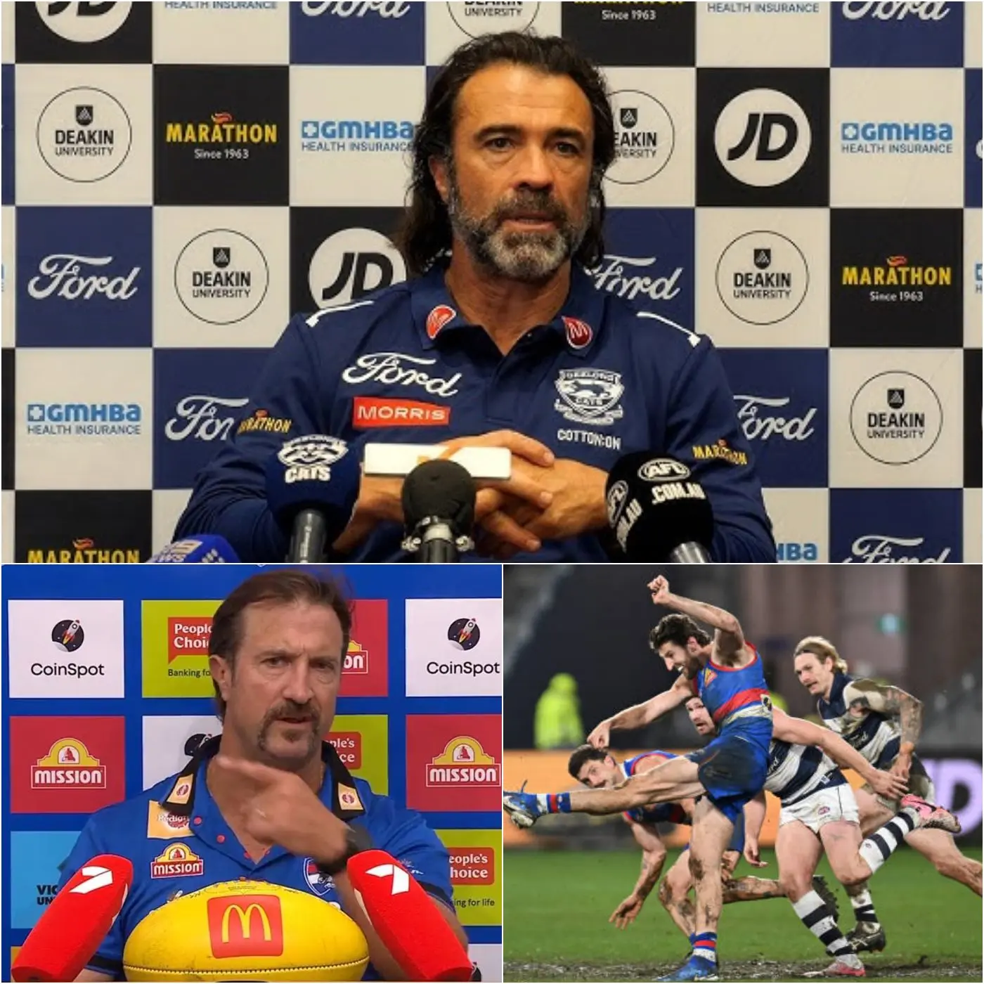 Cover Image for BREAKING NEWS: Geelong head coach Chris Scott shocked everyone by demanding that the AFL change the officiating crew for the upcoming match, citing concerns over the fairness of previous decisions that had favored the Western Bulldogs.