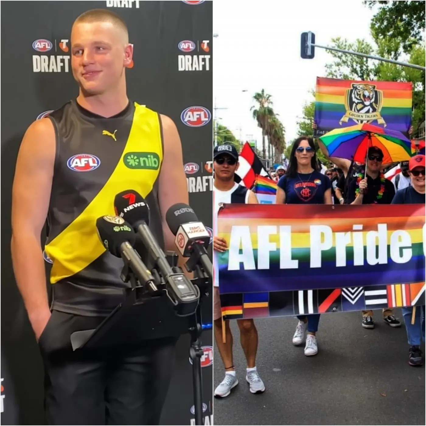 Cover Image for đłď¸âđ BREAKING NEWS IN THE AFL WORLD: Sam Lalor, the young star and key player for the Richmond Tigers, is reportedly refusing to wear the LGBT rainbow armband for the remainder of the season.