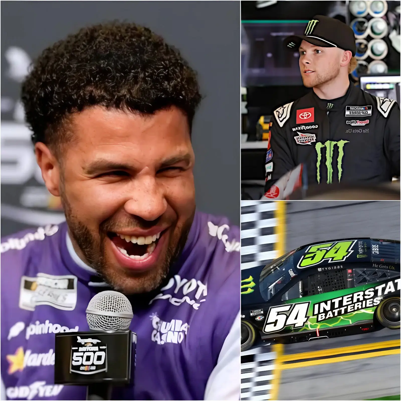 Cover Image for “Honestly, enough is enough. What is happening to Ty Gibbs right now is an absolute disgrace and completely UNACCEPTABLE.” Bubba Wallace spoke out, publicly defending Ty Gibbs with a direct, powerful statement that shook the world of NASCAR: